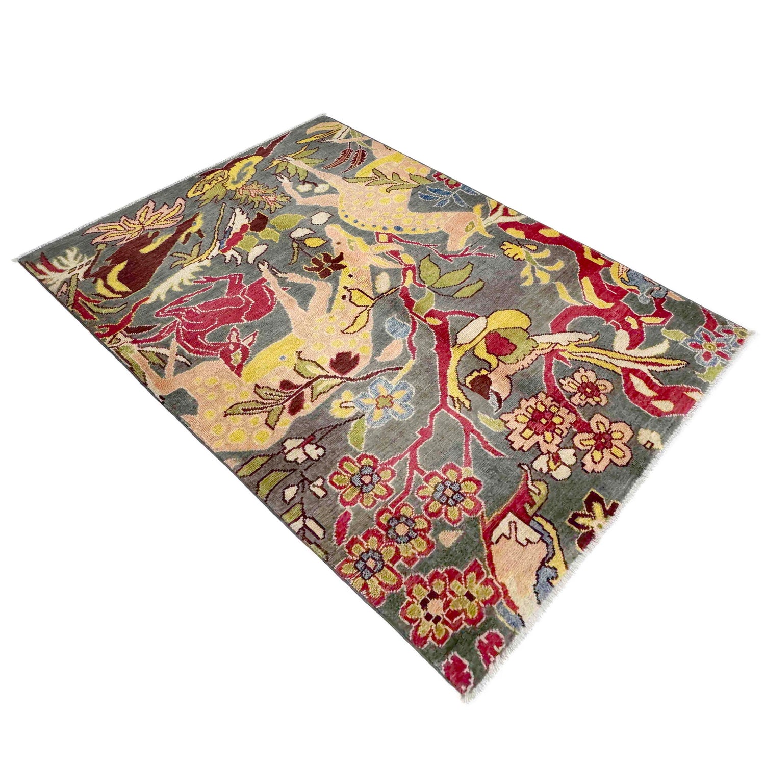 Pictorial Rug Handmade Multi Design