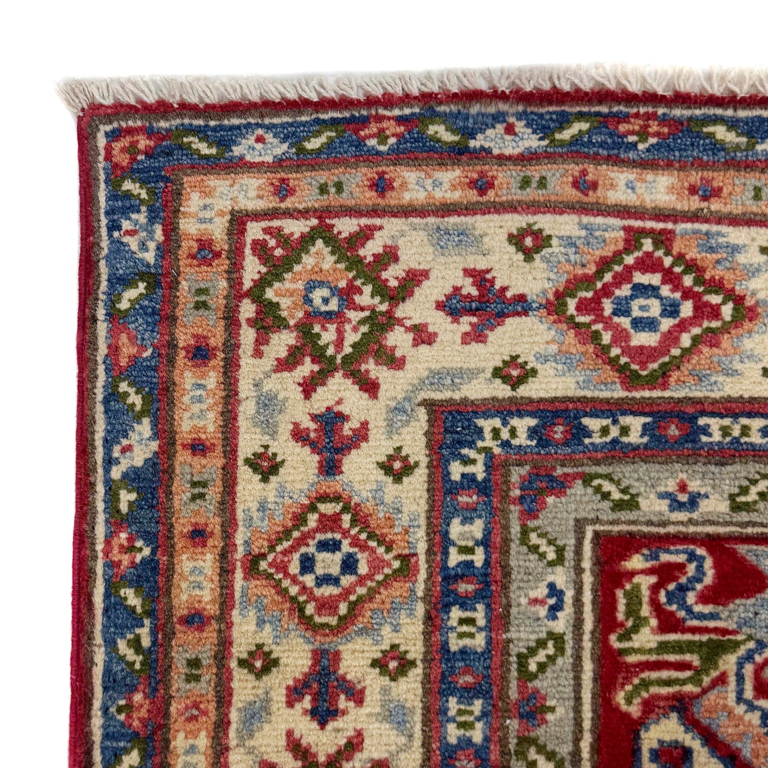 Kazak Rug Handmade Red Medallion 3x5 ft
