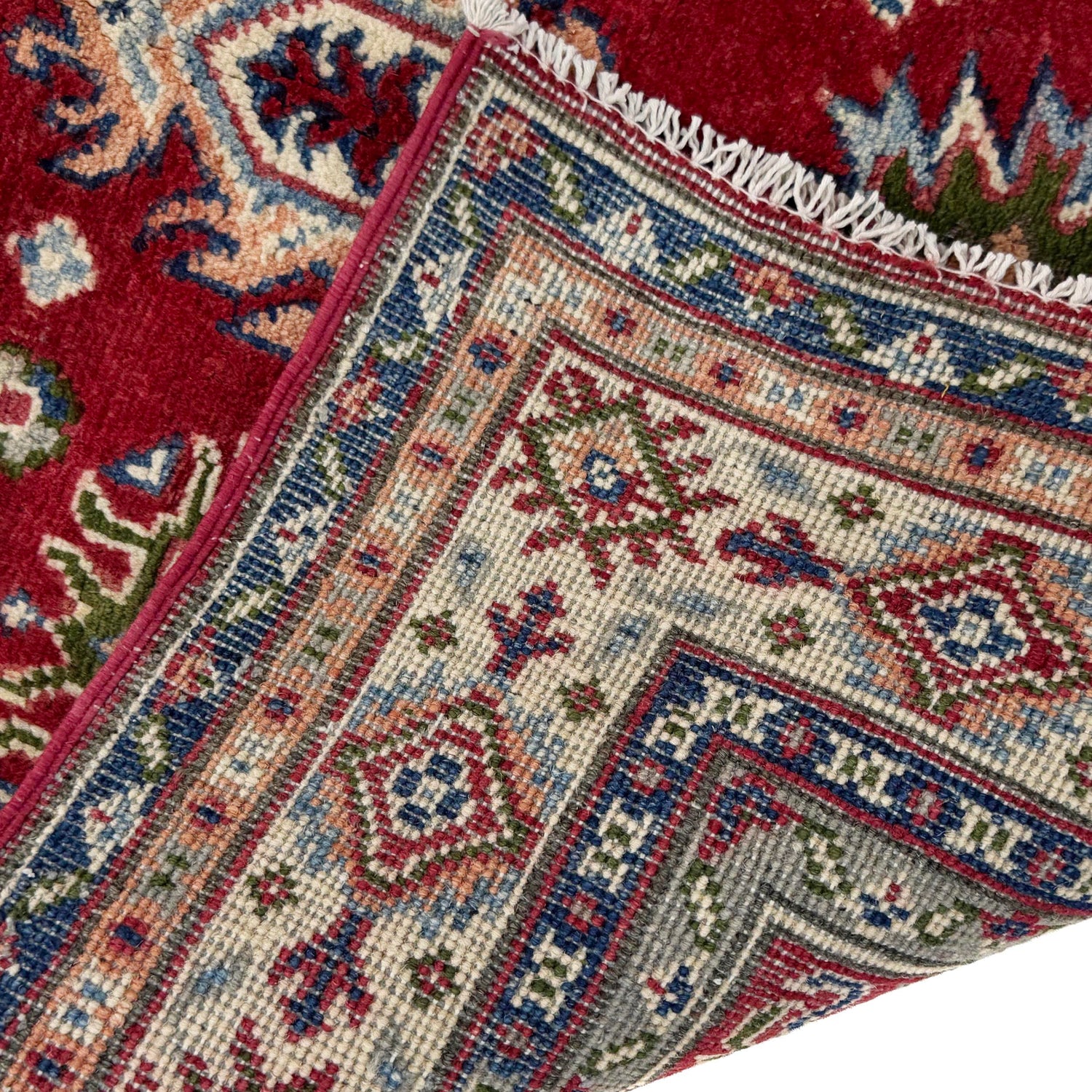 Kazak Rug Handmade Red Medallion 3x5 ft