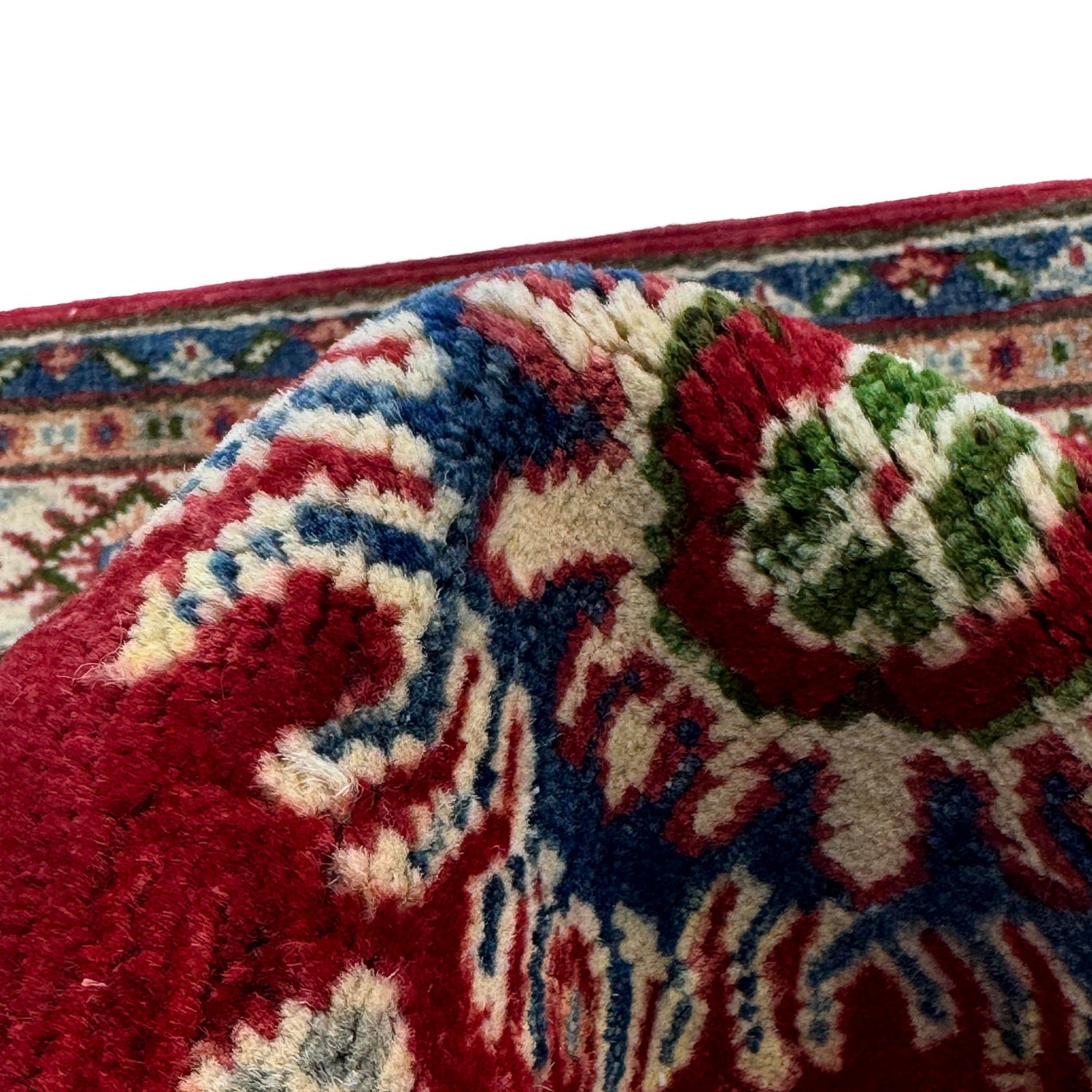 Kazak Rug Handmade Red Medallion 3x5 ft