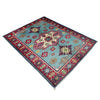 Kazak Rug Handmade Blue Medallion 3x5 ft