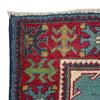 Kazak Rug Handmade Blue Medallion 3x5 ft