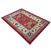 Kazak Rug Handmade Red Medallion 6x9 ft