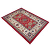 Kazak Rug Handmade Red Medallion 6x9 ft