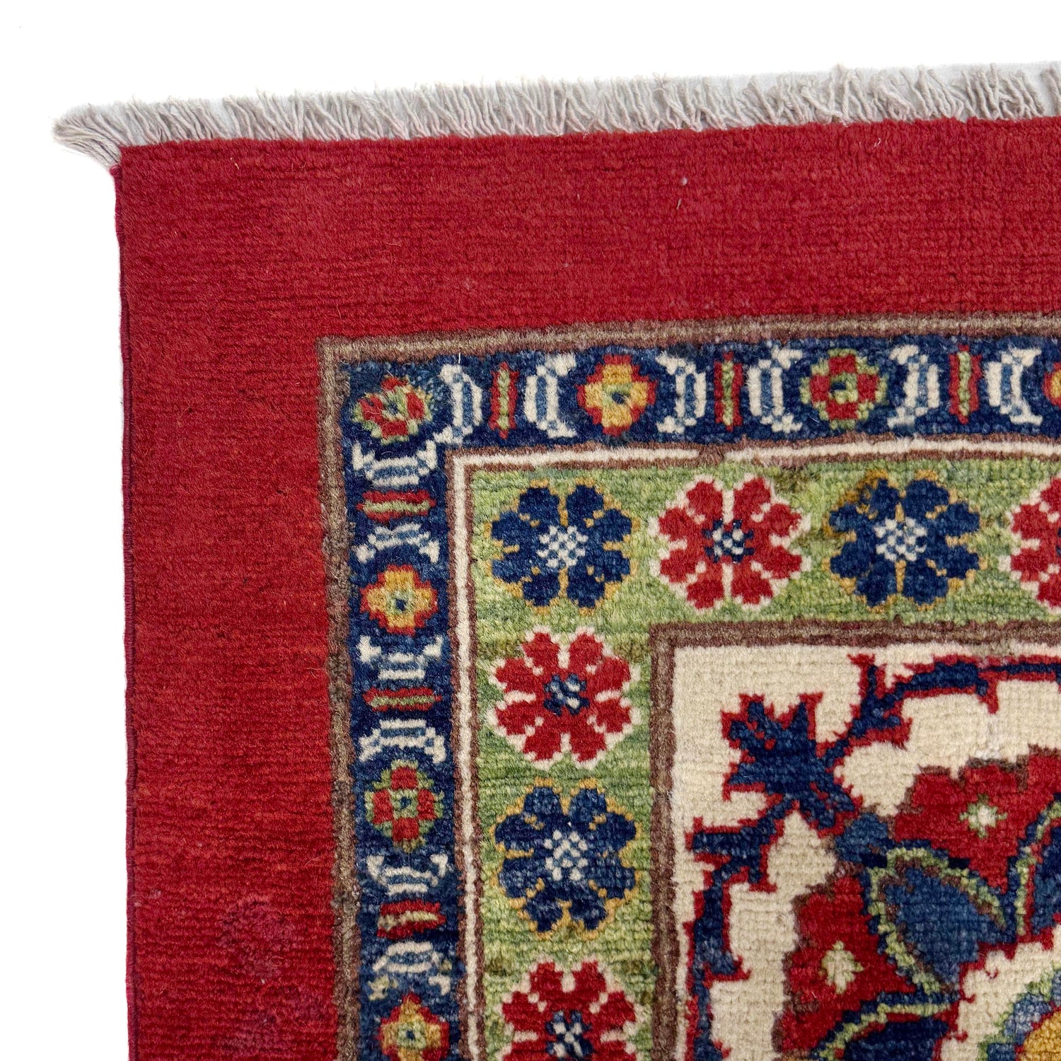 Kazak Rug Handmade Red Medallion 6x9 ft