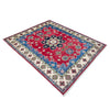 Kazak Rug Handmade Red Medallion 7x10 ft