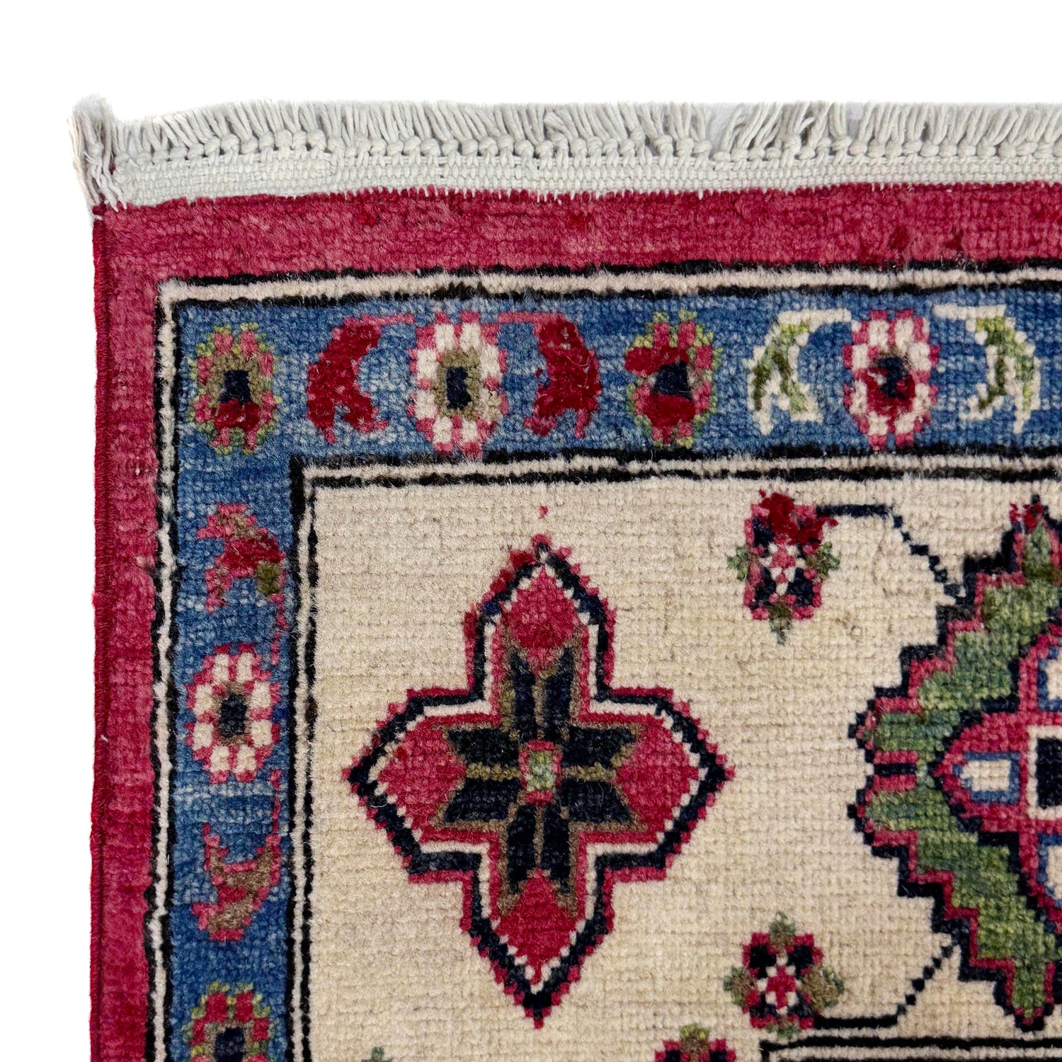 Kazak Rug Handmade Red Medallion 7x10 ft