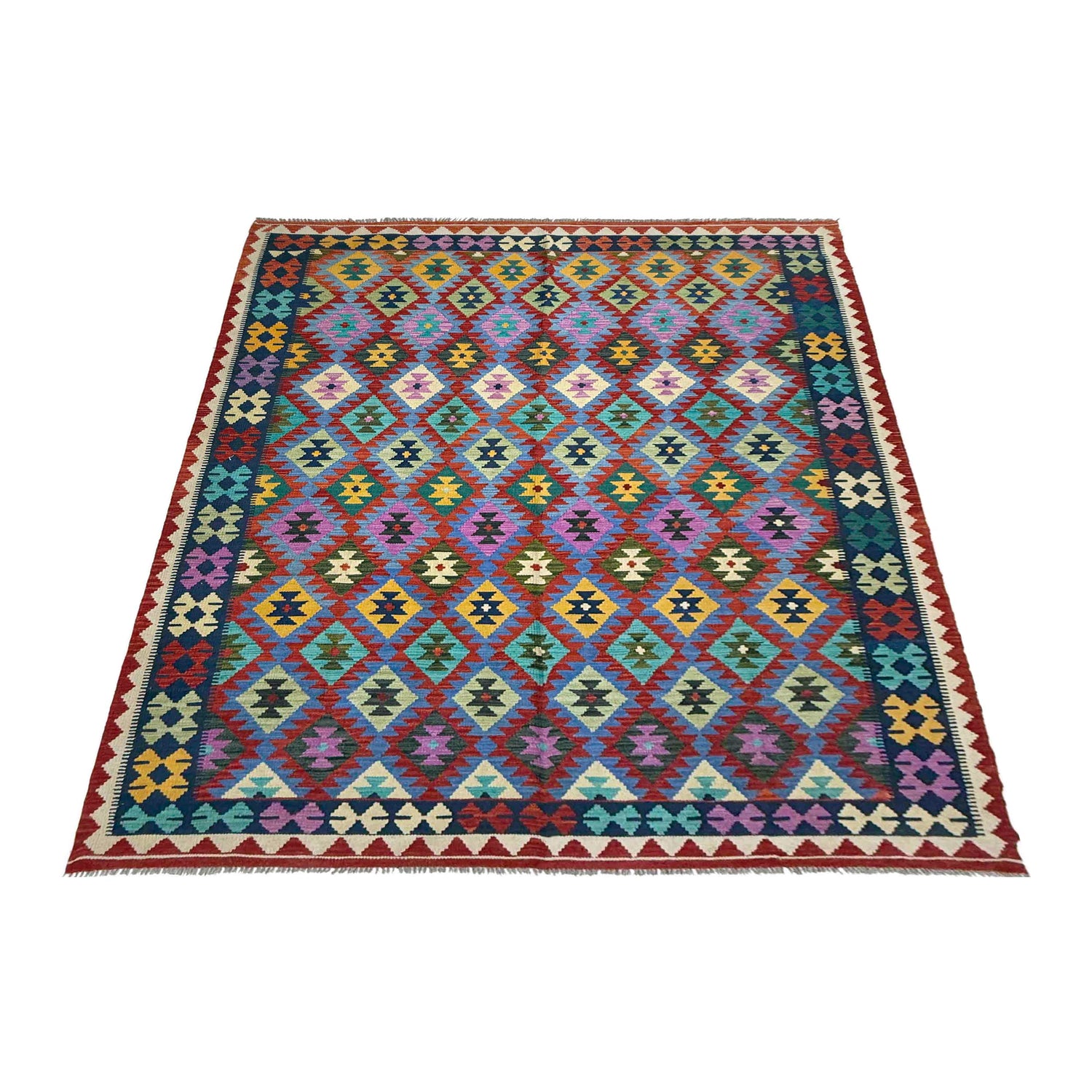 Handmade Multi Kilim Geometric 7x10 ft