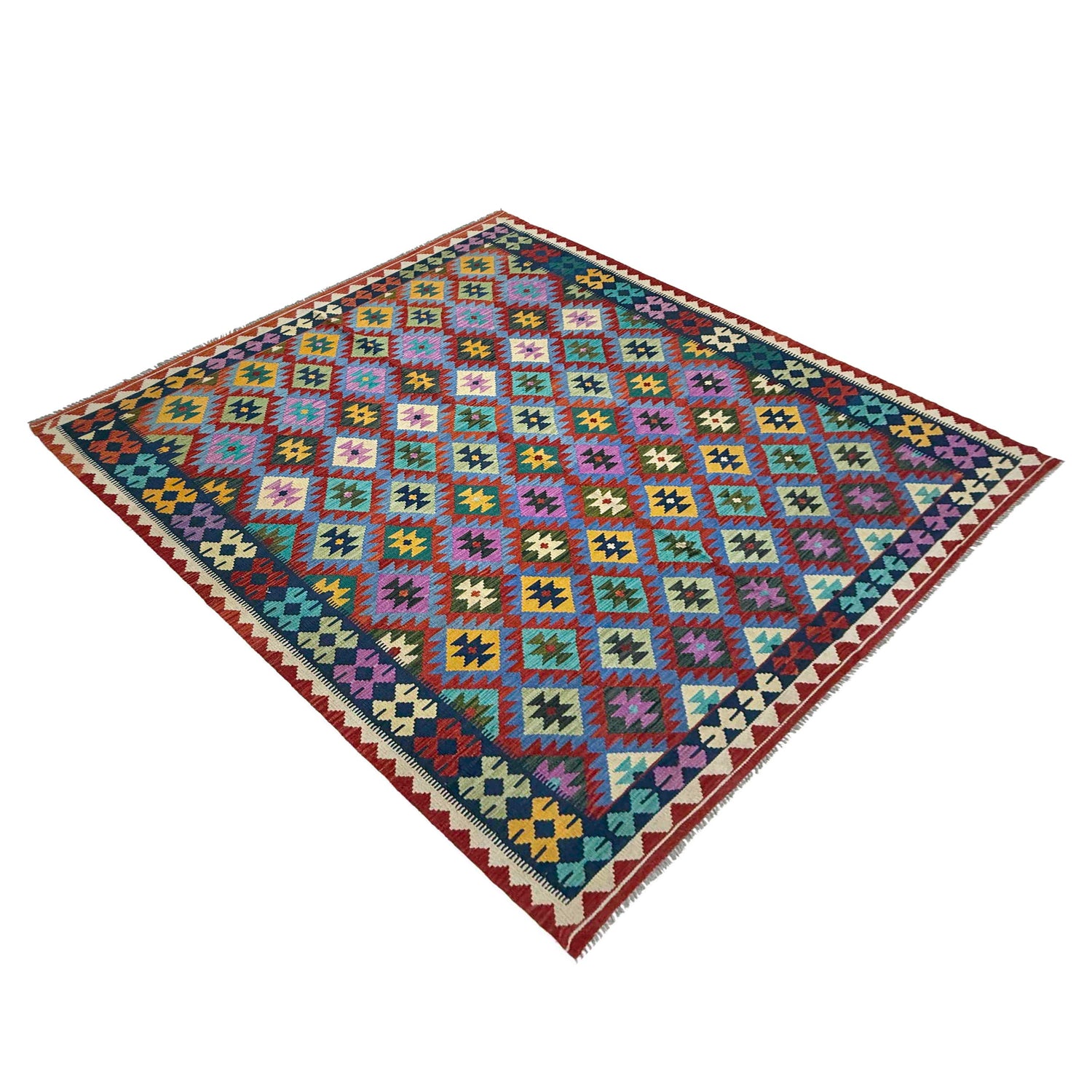 Handmade Multi Kilim Geometric 7x10 ft