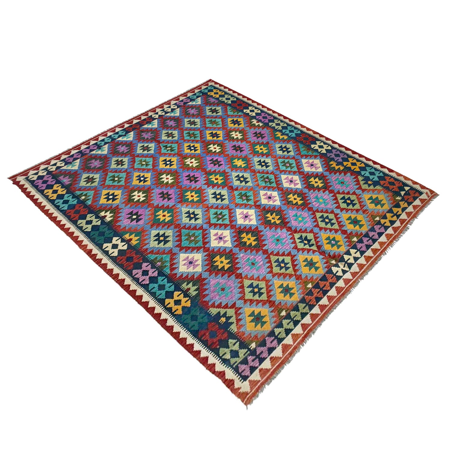 Handmade Multi Kilim Geometric 7x10 ft