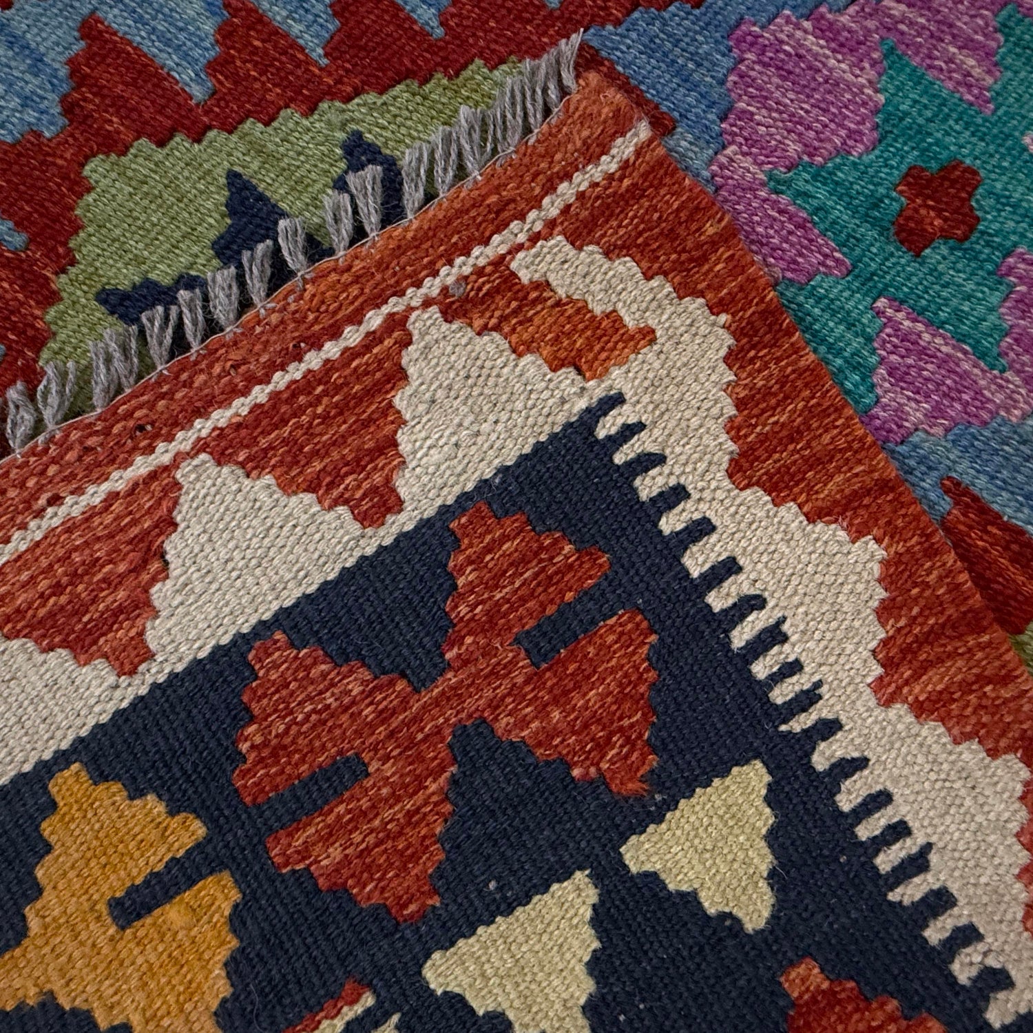Handmade Multi Kilim Geometric 7x10 ft