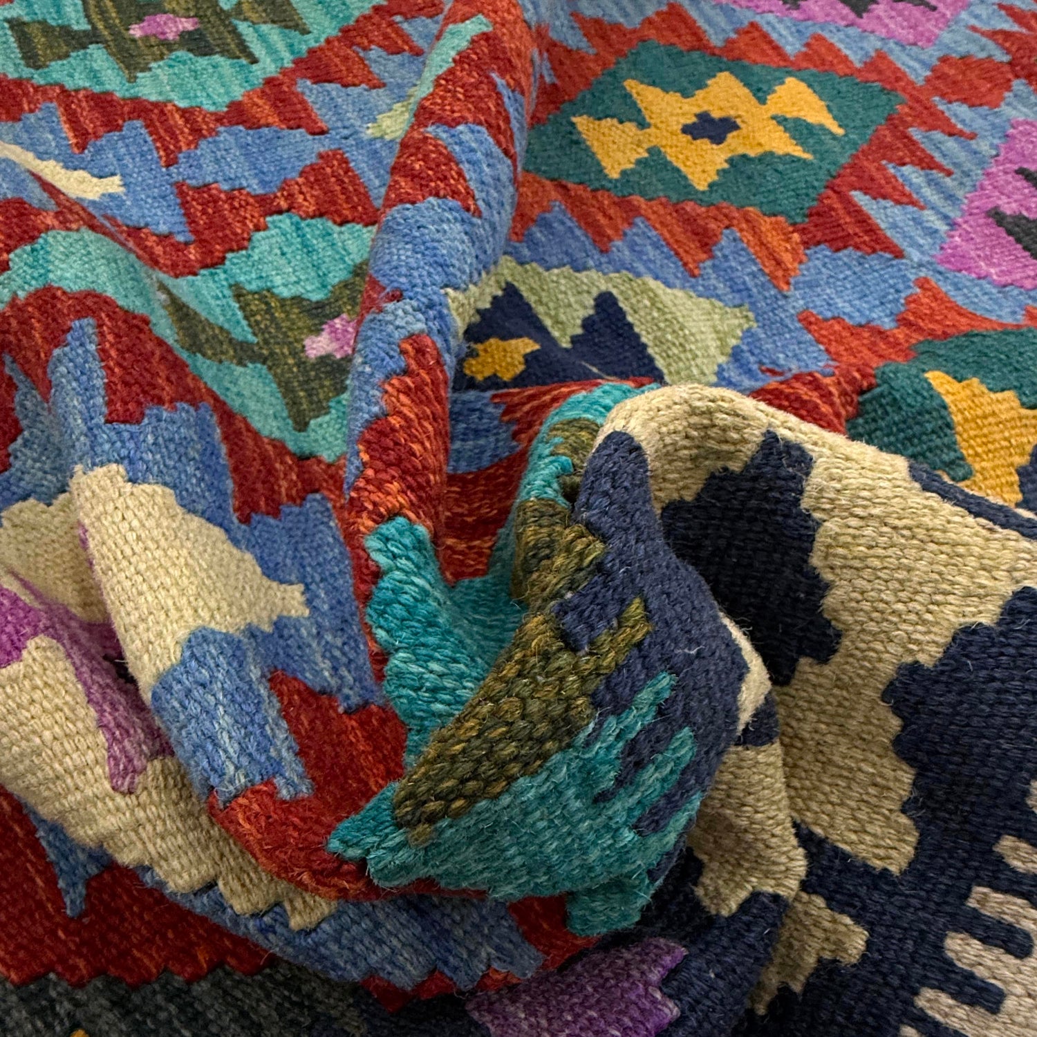 Handmade Multi Kilim Geometric 7x10 ft