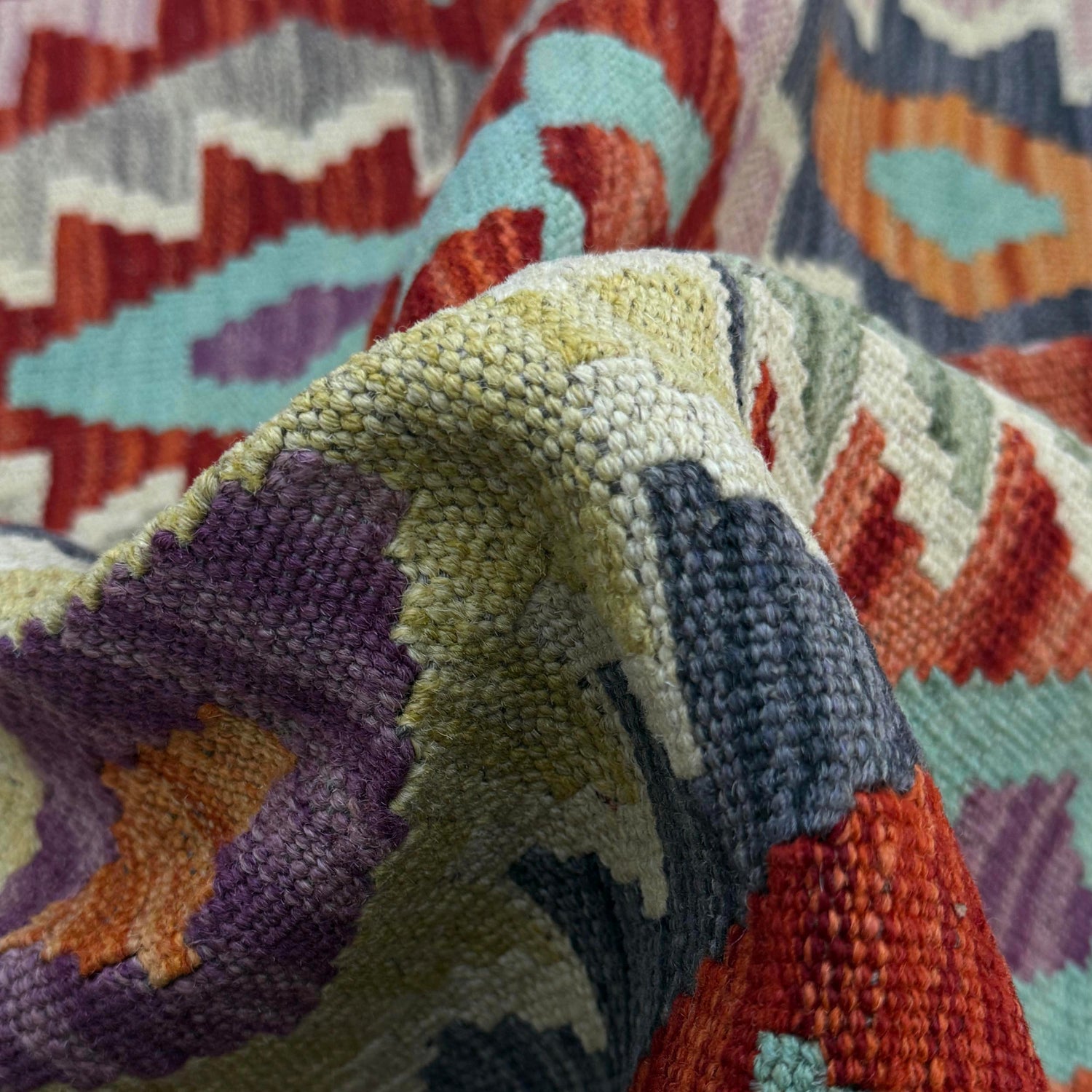 Handmade Multi Kilim Geometric 3x5 ft