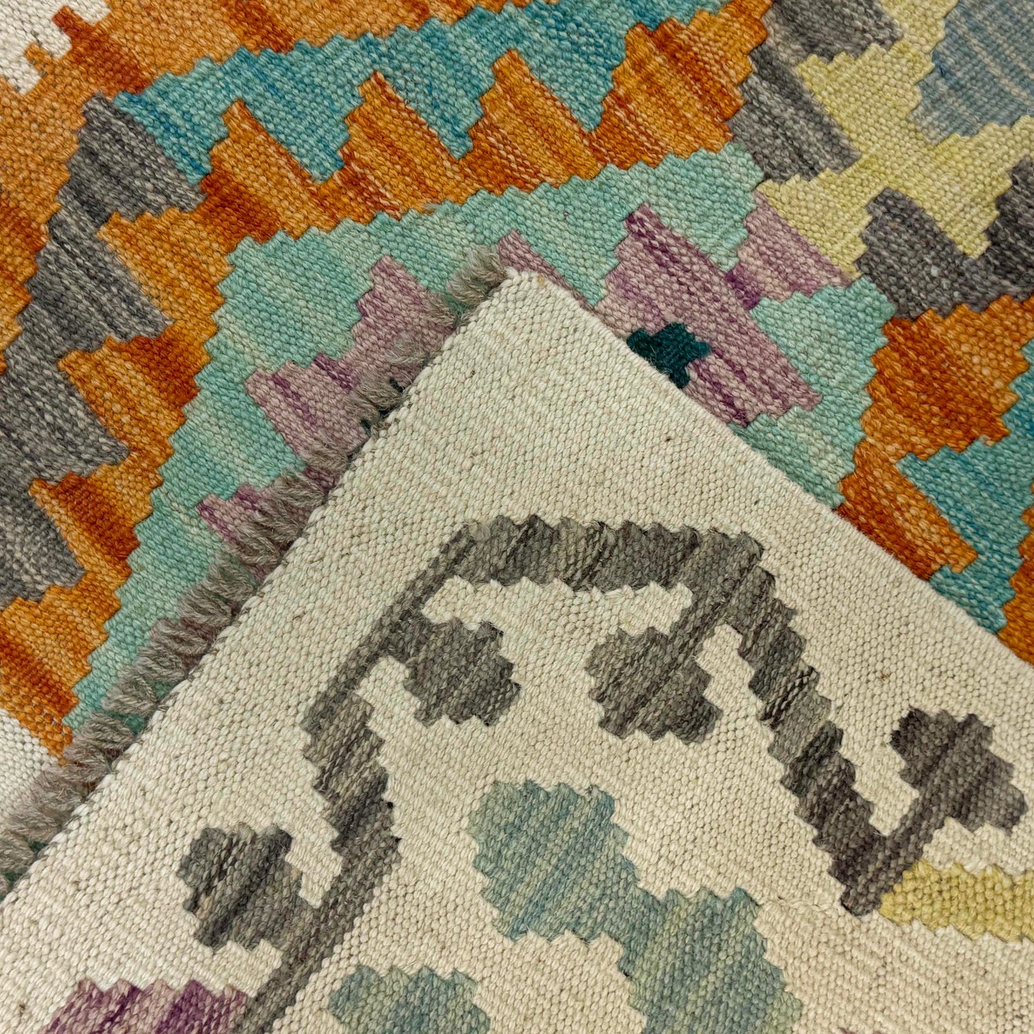 Handmade Multi Kilim Geometric 2x4 ft