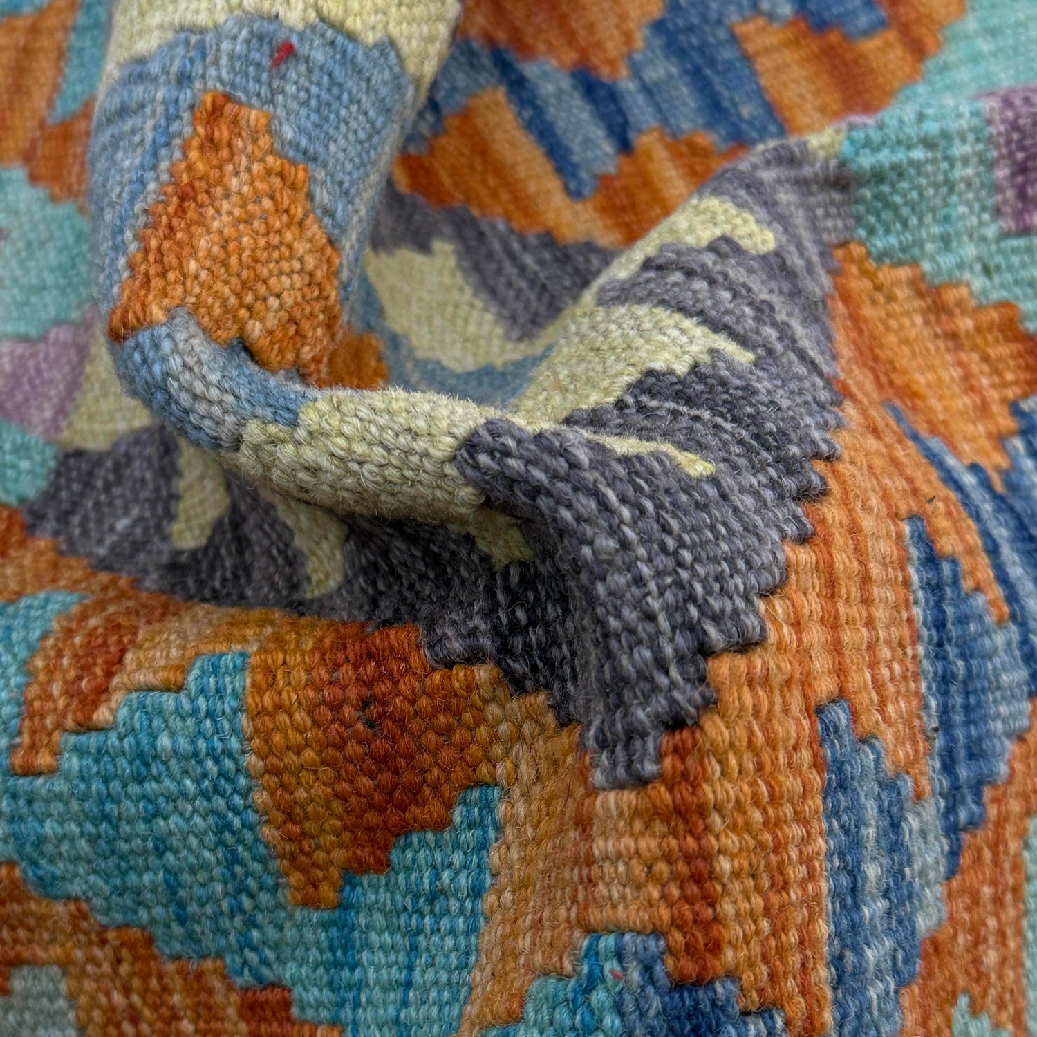 Handmade Multi Kilim Geometric 2x4 ft