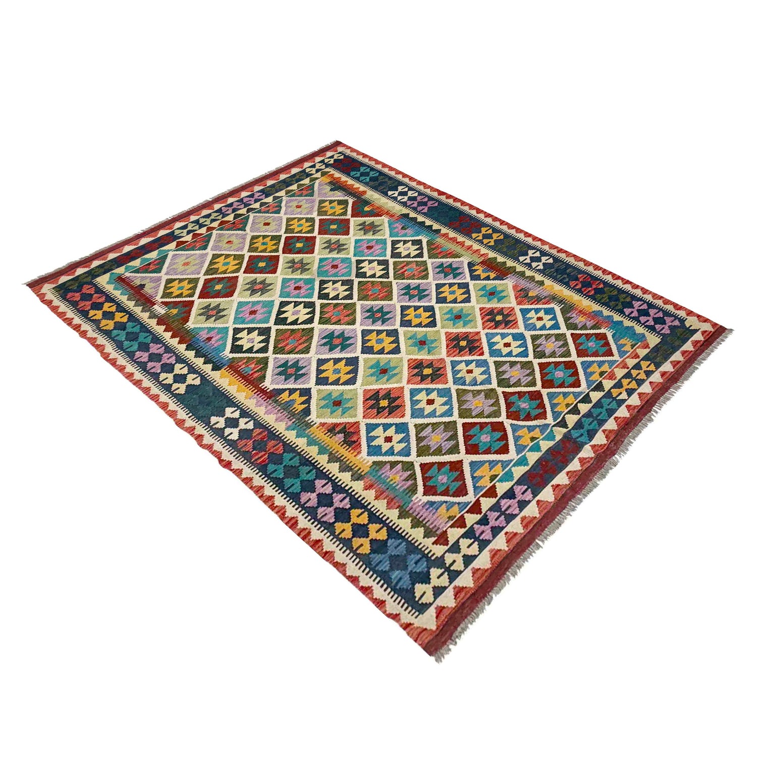 Handmade Multi Kilim Geometric 5x8 ft
