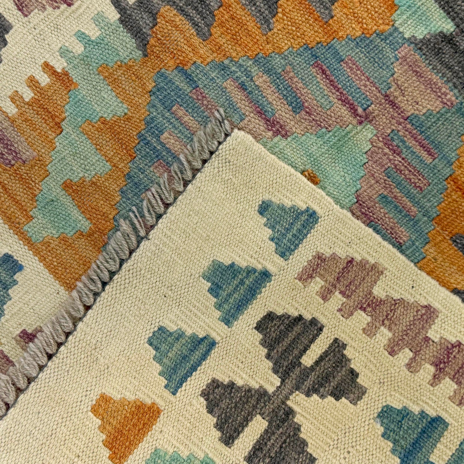Handmade Multi Kilim Geometric 2x4 ft