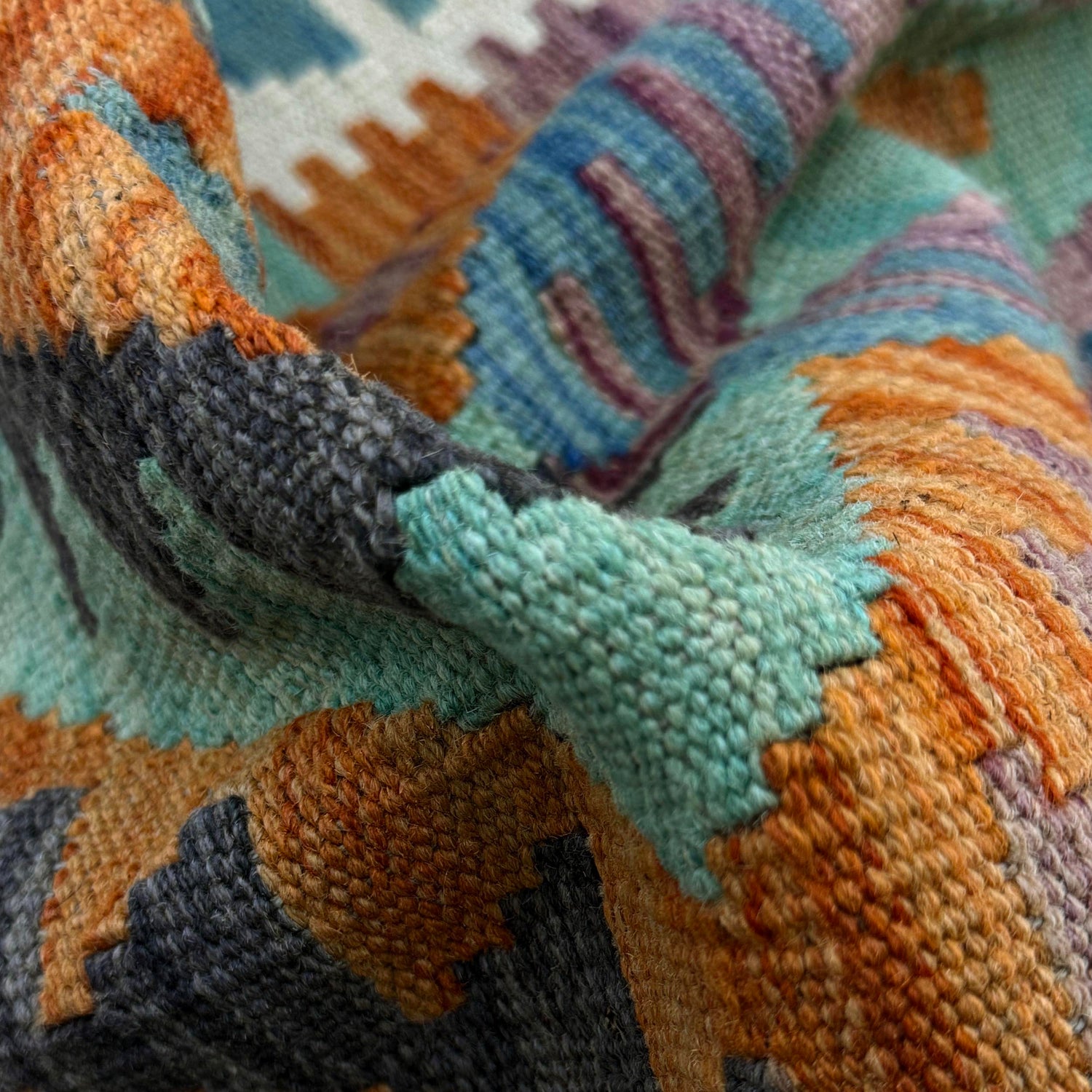 Handmade Multi Kilim Geometric 2x4 ft