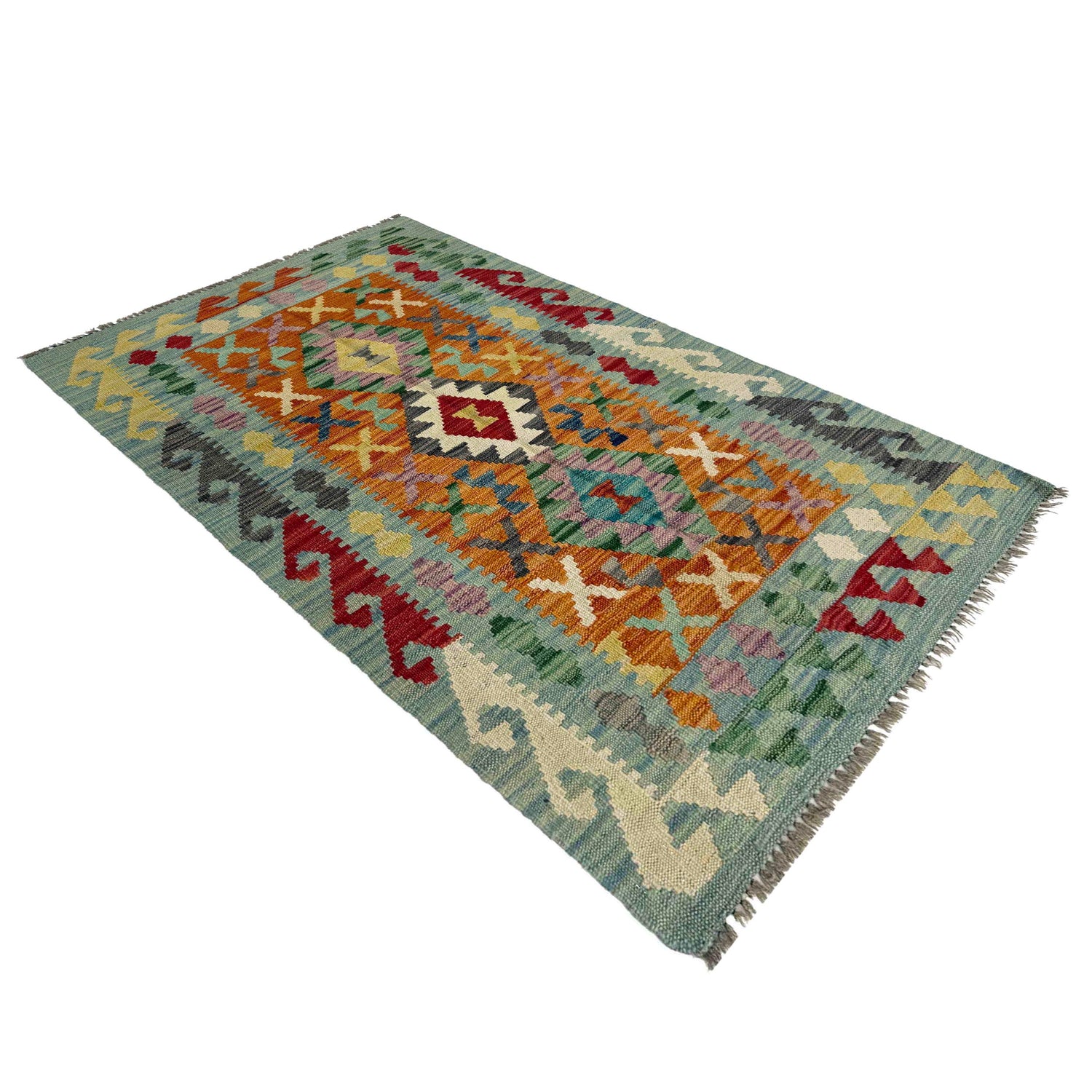 Handmade Multi Kilim Geometric 2x4 ft