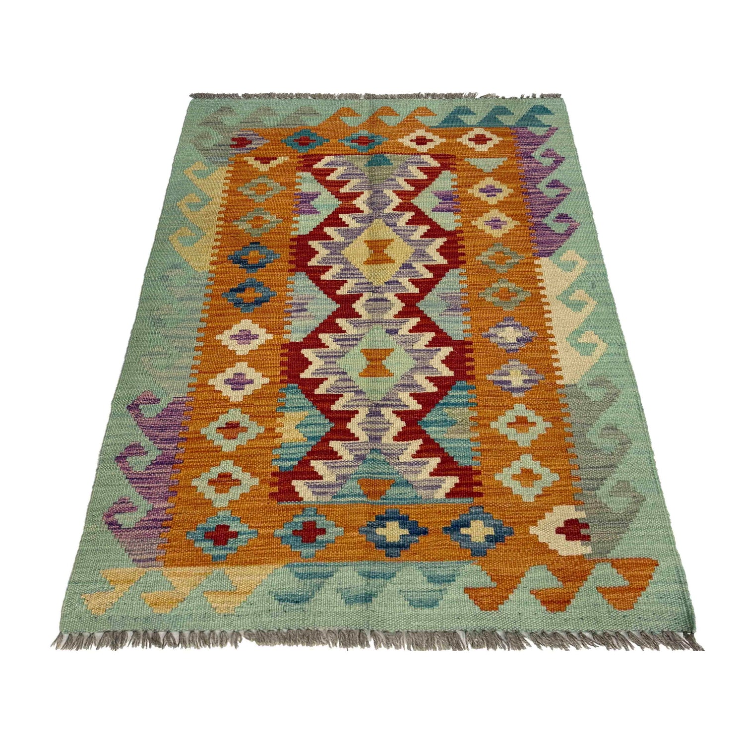 Handmade Multi Kilim Geometric 2x4 ft