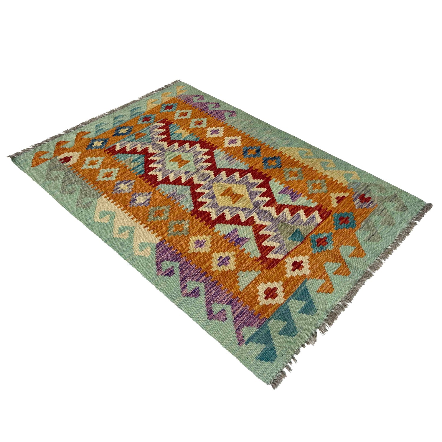 Handmade Multi Kilim Geometric 2x4 ft