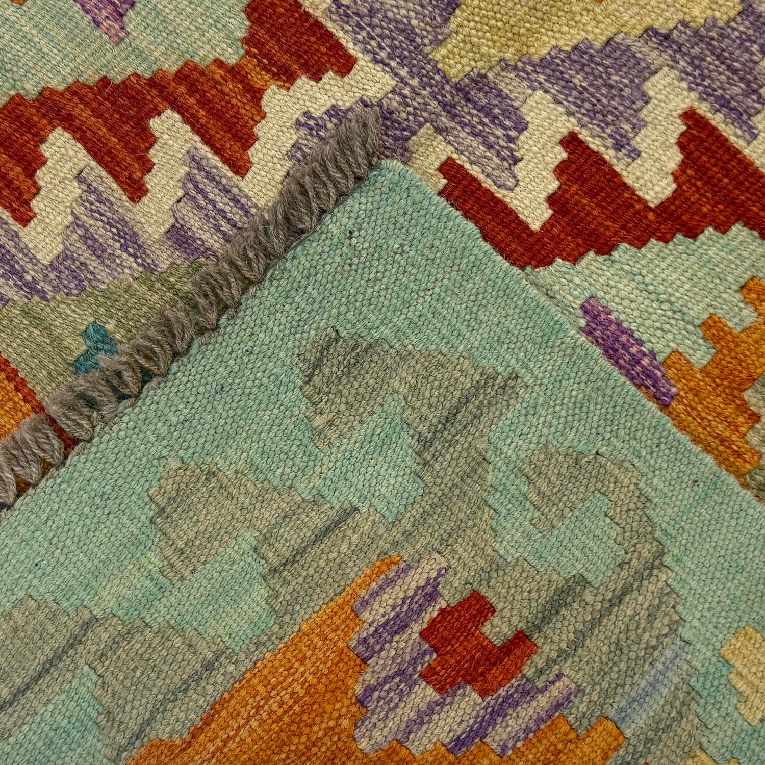 Handmade Multi Kilim Geometric 2x4 ft