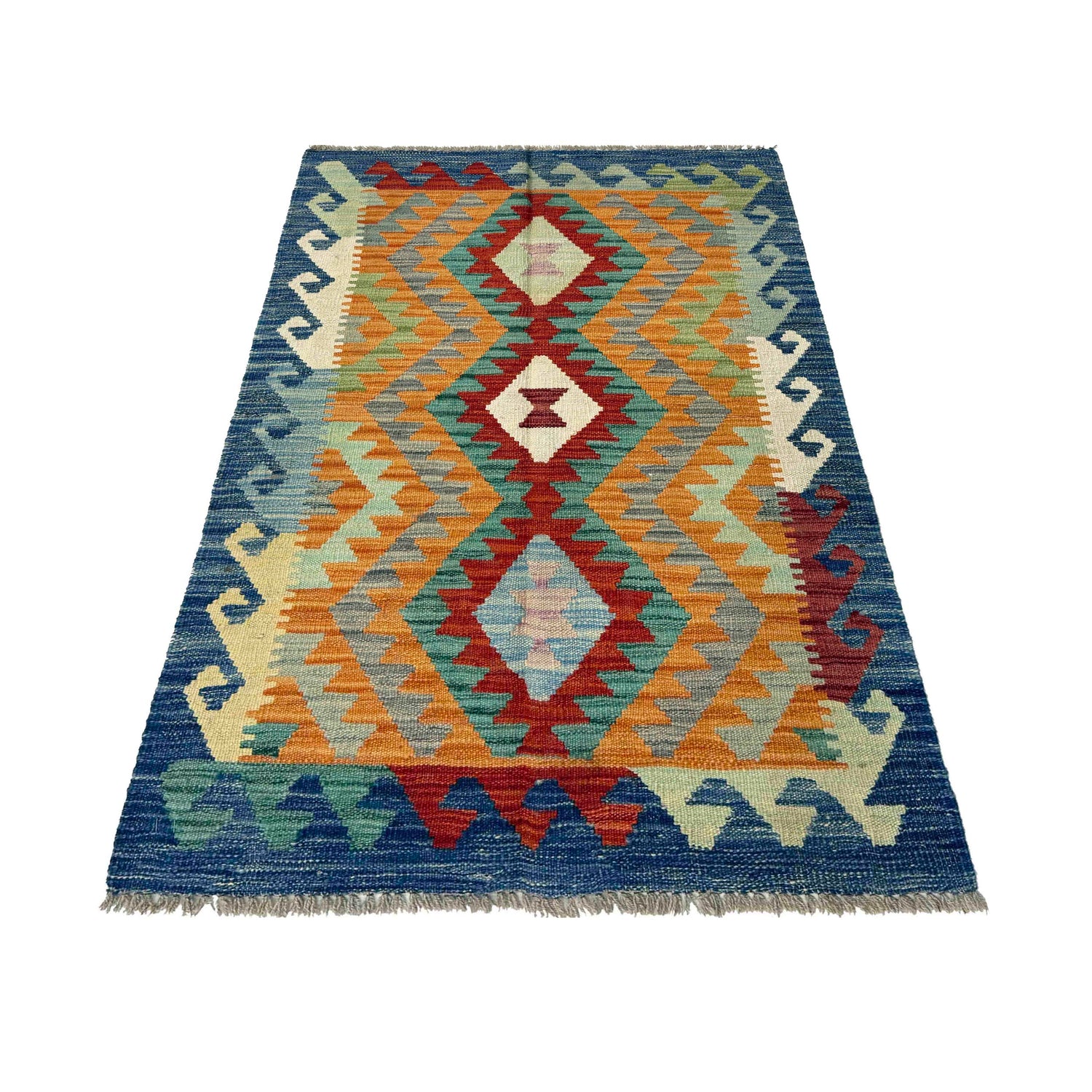 Handmade Multi Kilim Geometric 2x4 ft