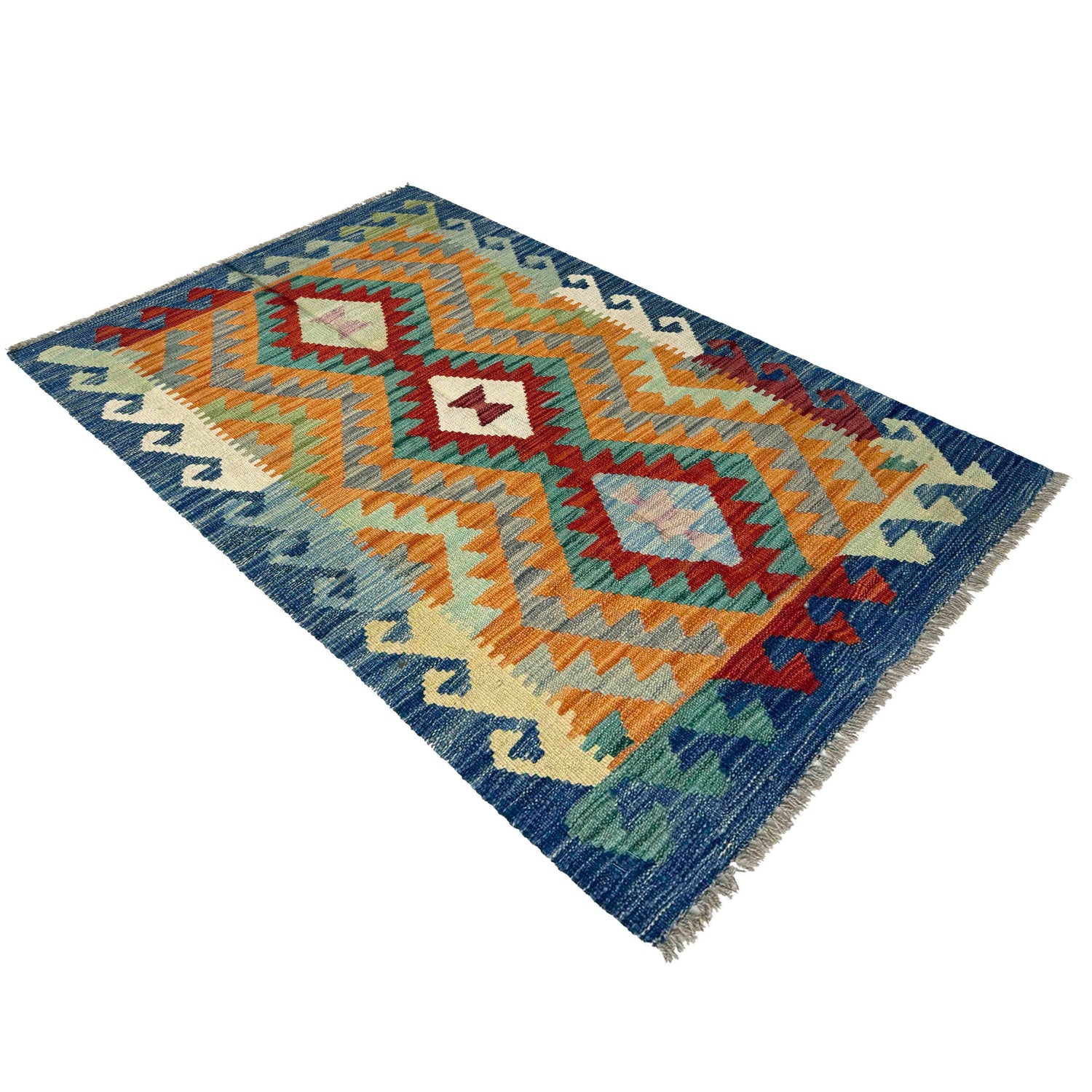 Handmade Multi Kilim Geometric 2x4 ft