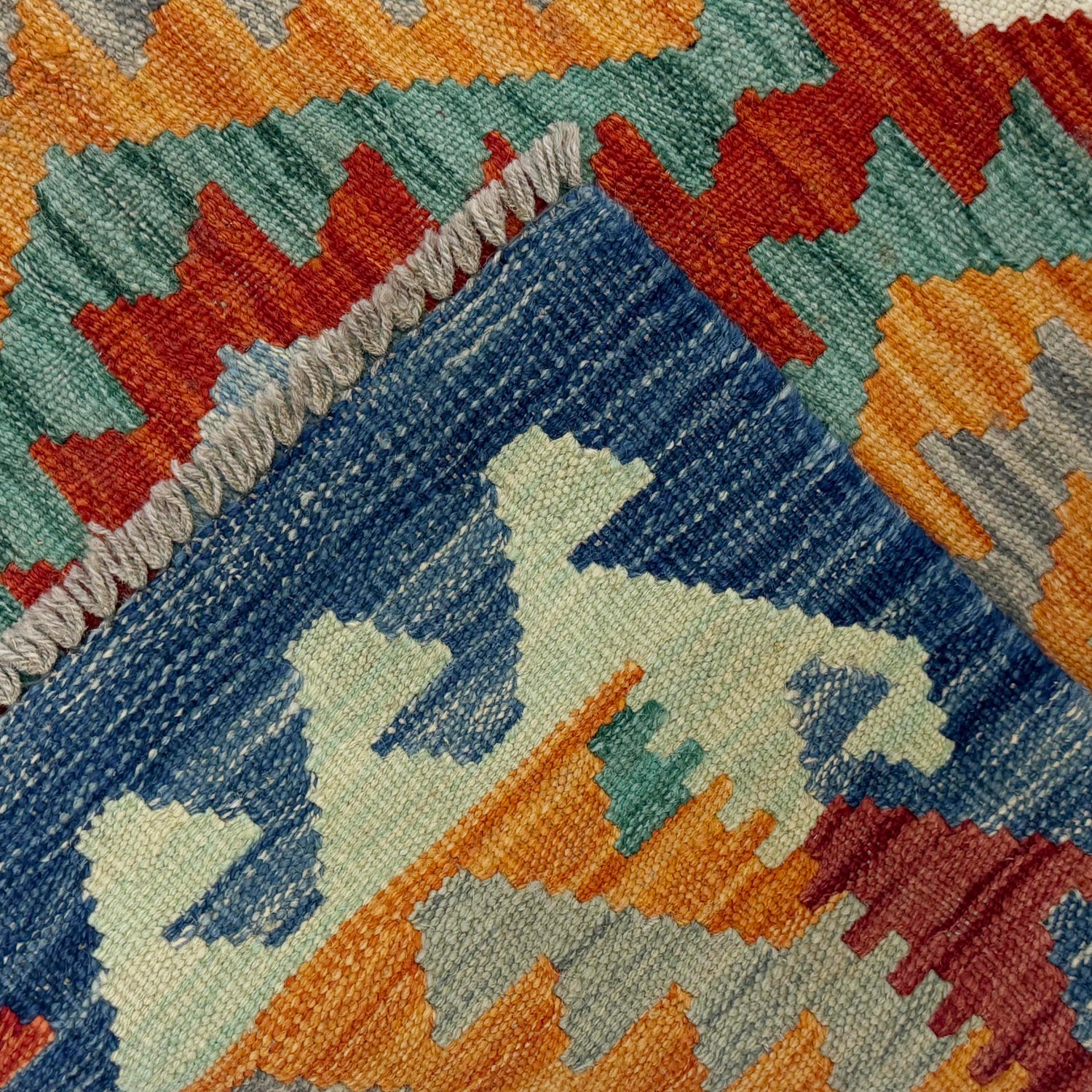 Handmade Multi Kilim Geometric 2x4 ft