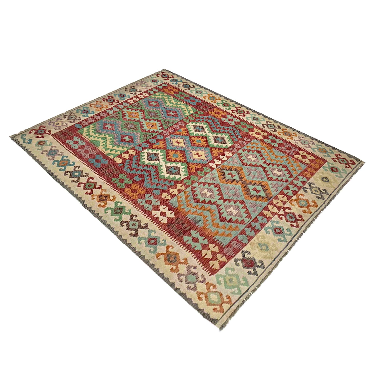 Handmade Multi Kilim Geometric 7x10 ft