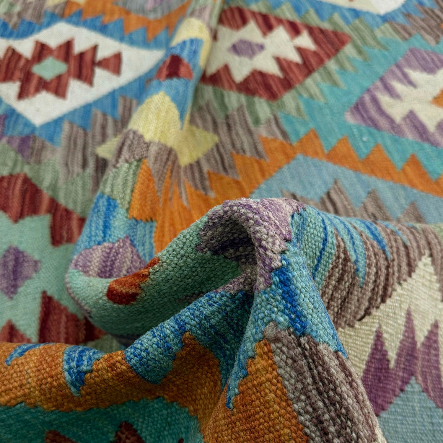 Handmade Multi Kilim Geometric 7x10 ft
