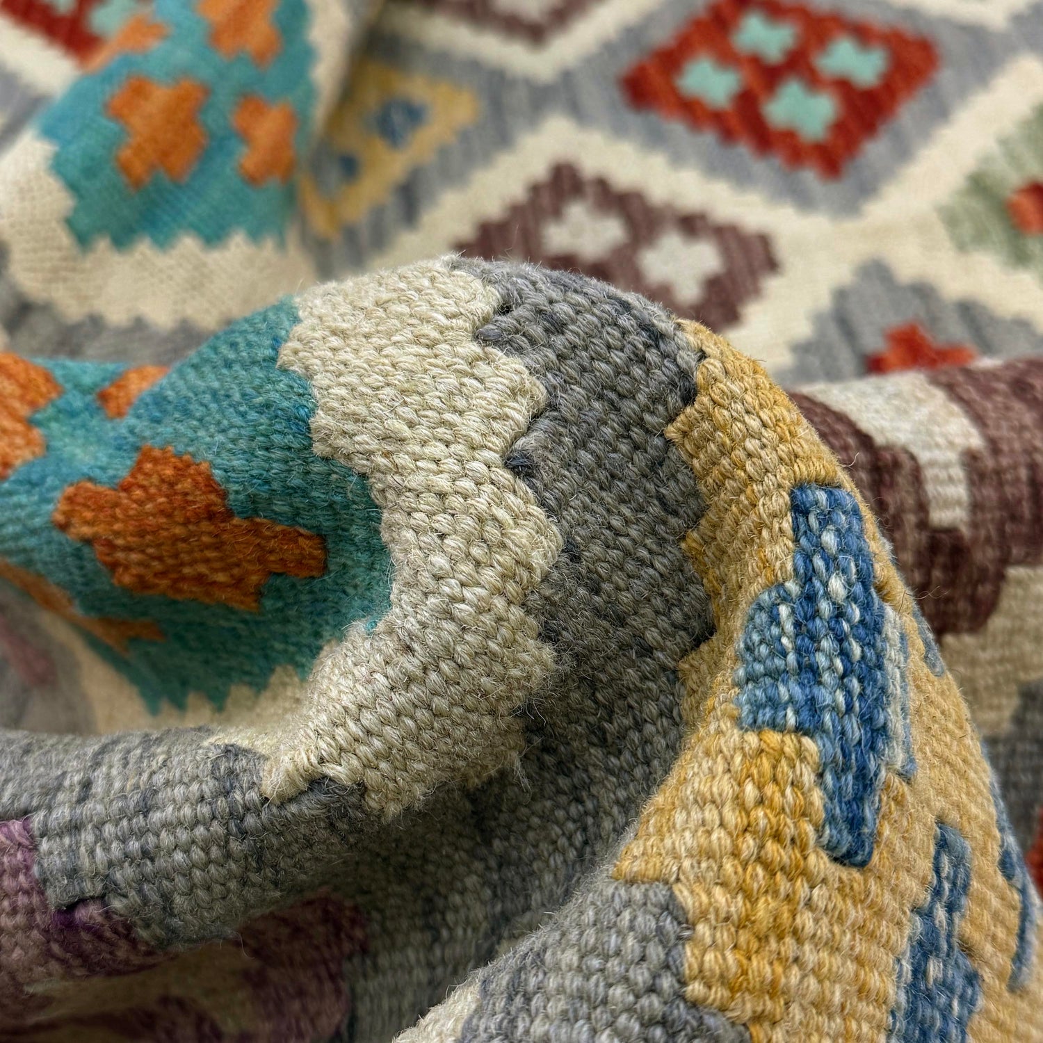 Handmade Multi Kilim Geometric 7x10 ft