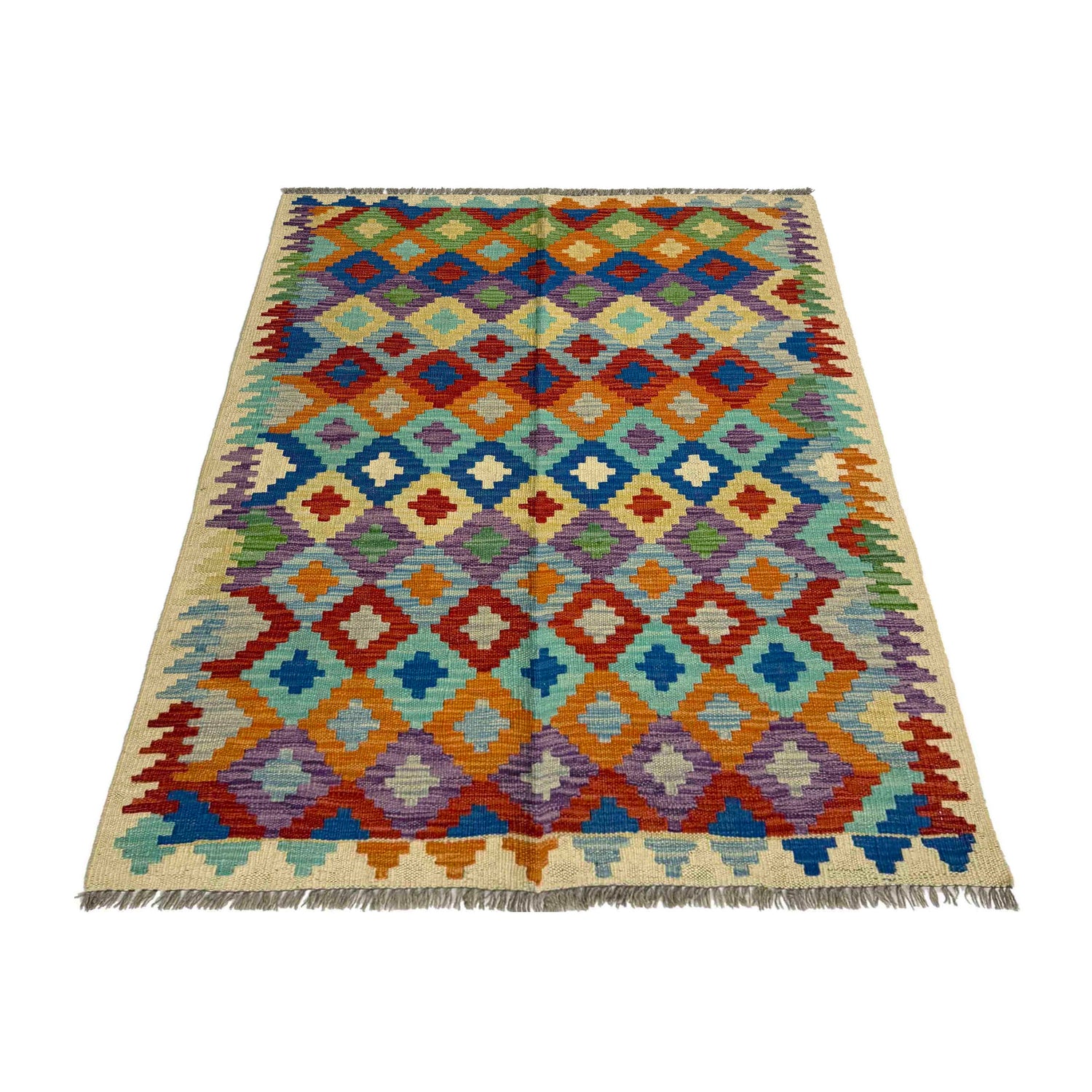 Handmade Multi Kilim Geometric 3x5 ft