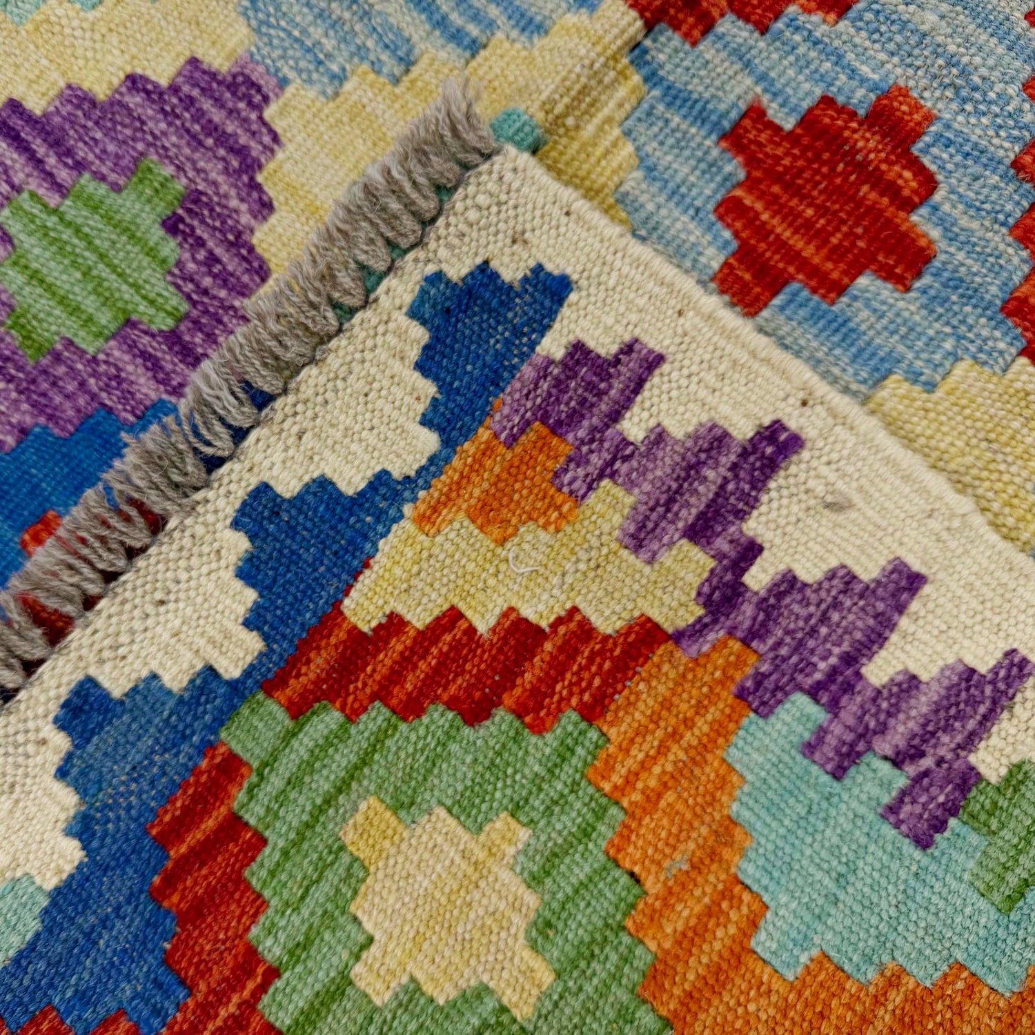 Handmade Multi Kilim Geometric 3x5 ft
