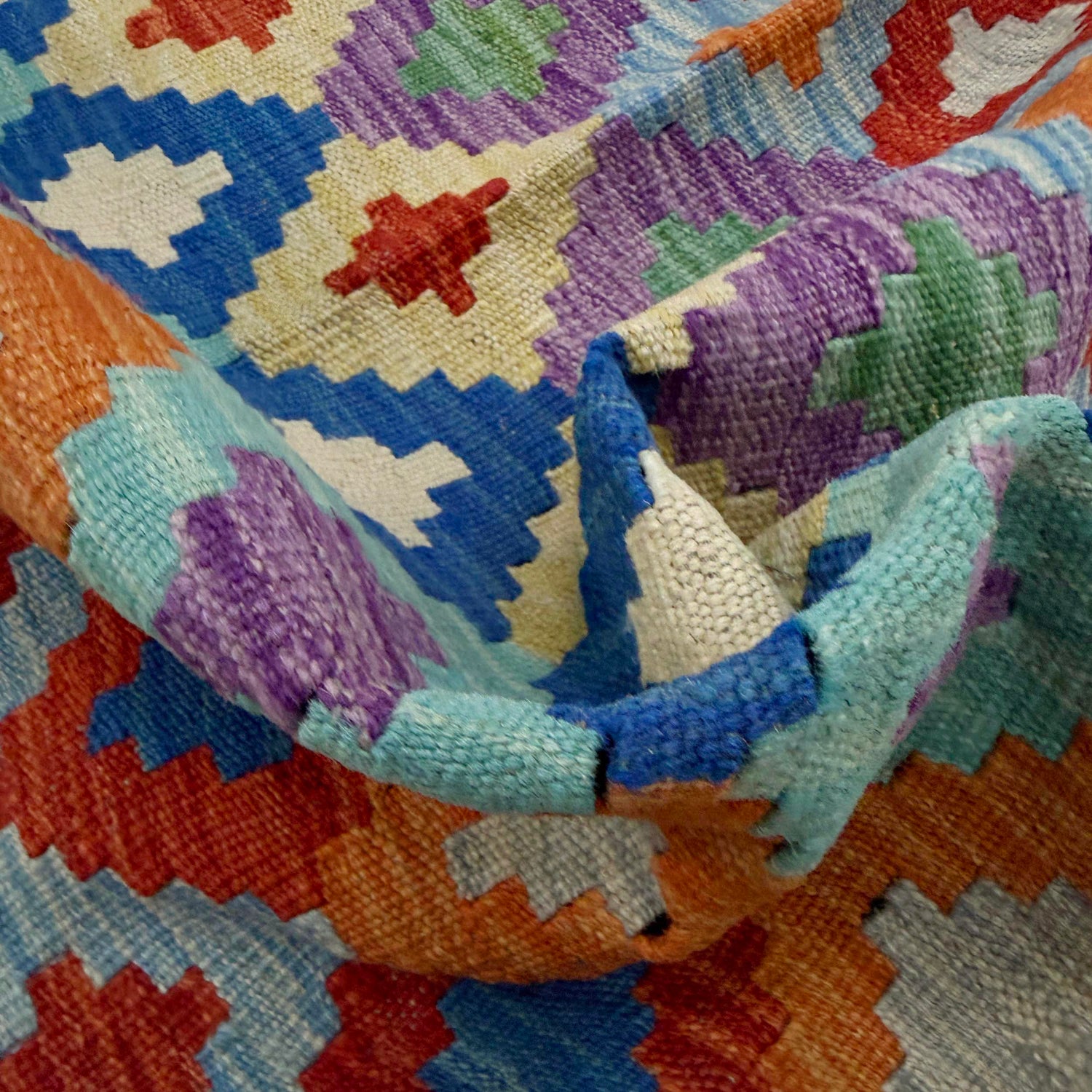 Handmade Multi Kilim Geometric 3x5 ft