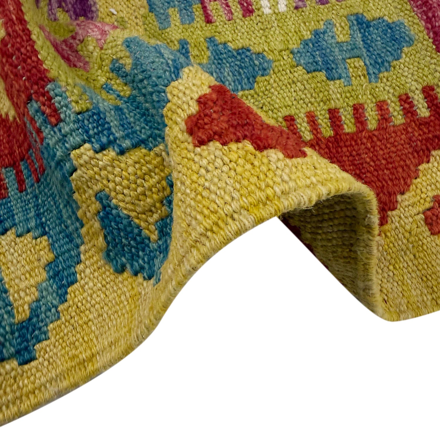 Handmade Multi Kilim Geometric 10' Runner