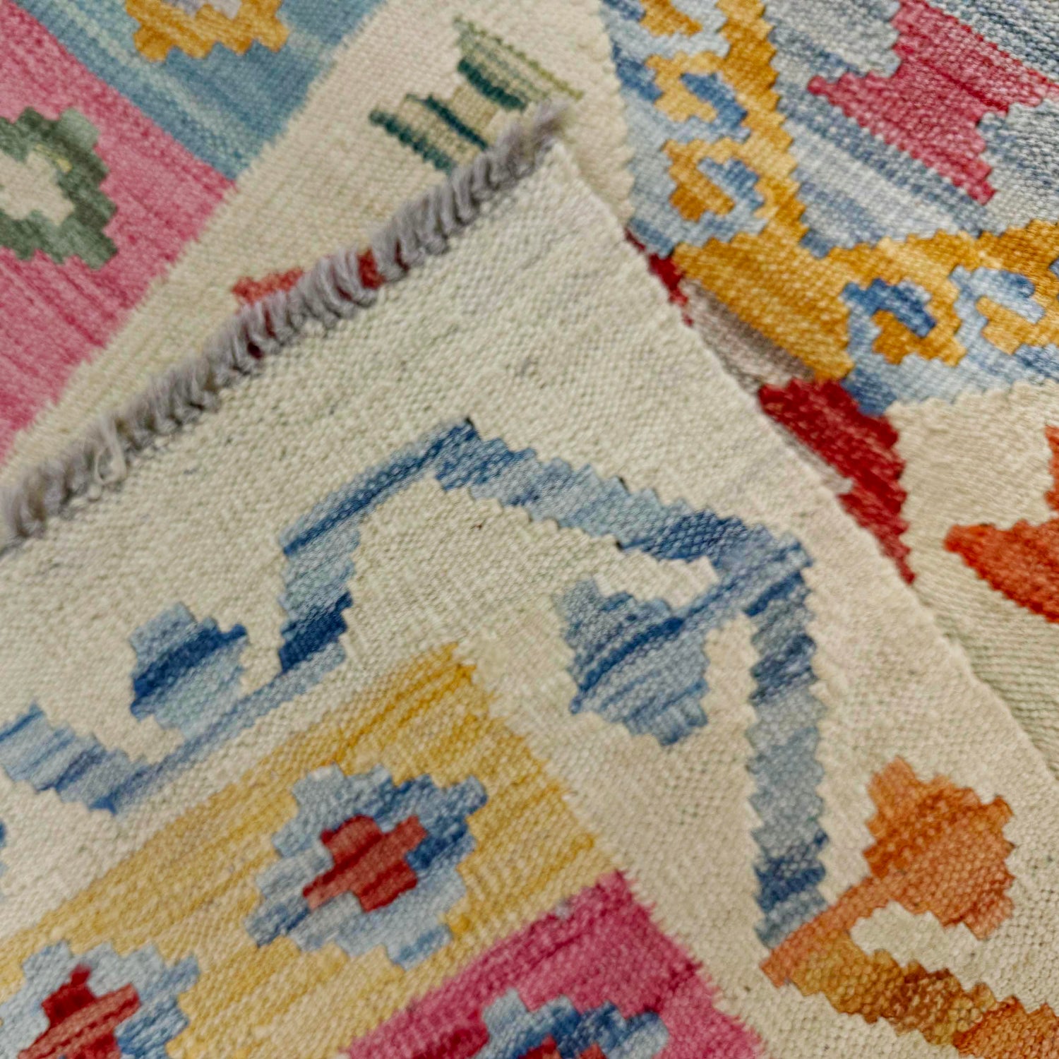 Handmade Multi Kilim Geometric 2x4 ft