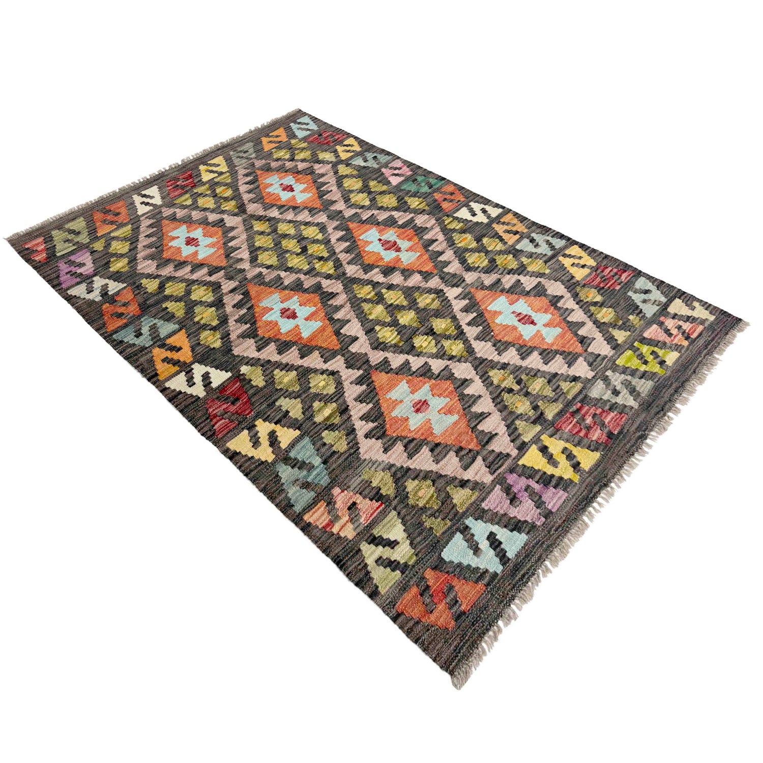 Handmade Multi Kilim Geometric 3x5 ft