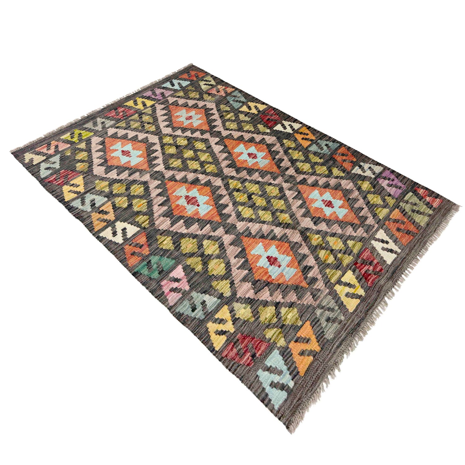 Handmade Multi Kilim Geometric 3x5 ft