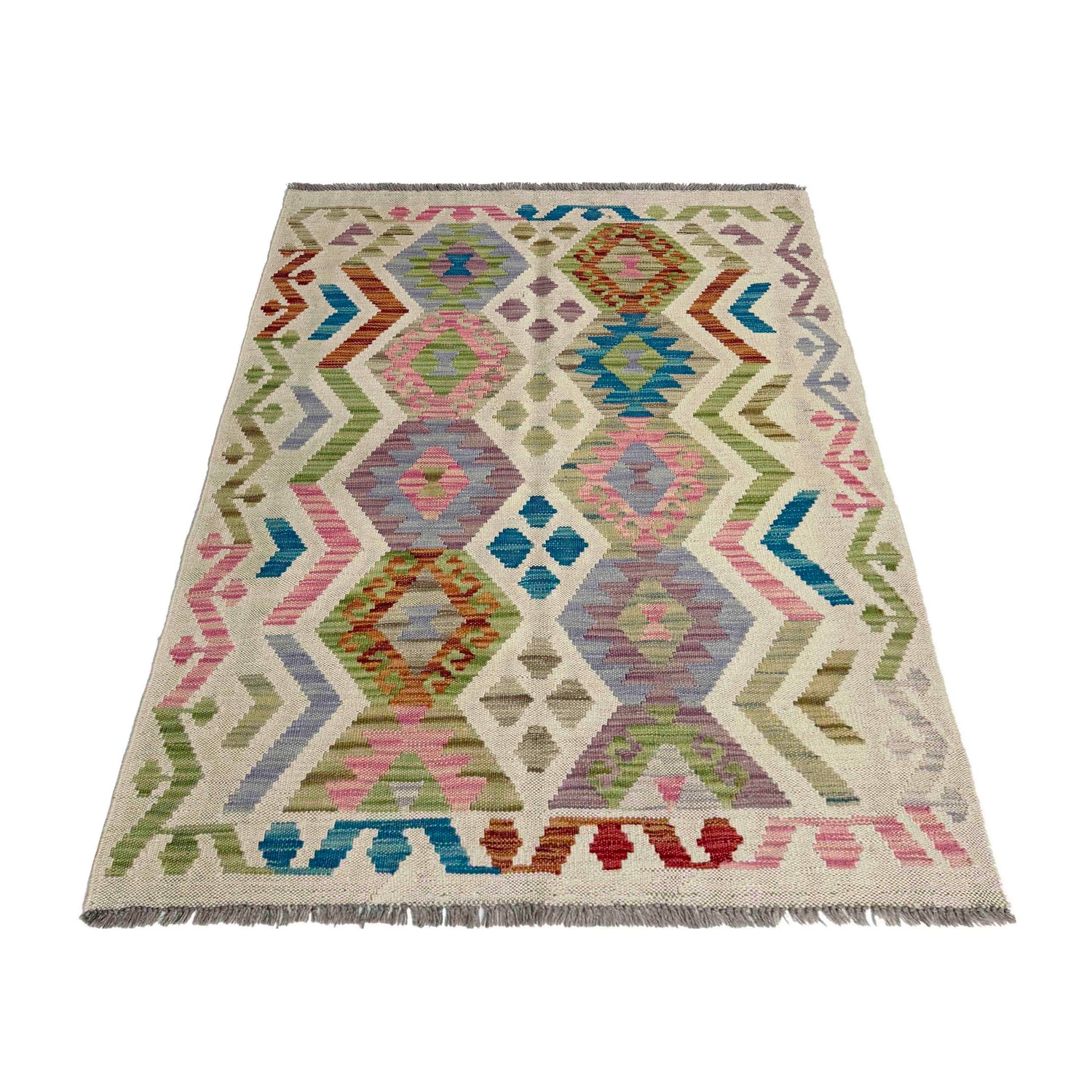 Handmade Multi Kilim Geometric 3x5 ft