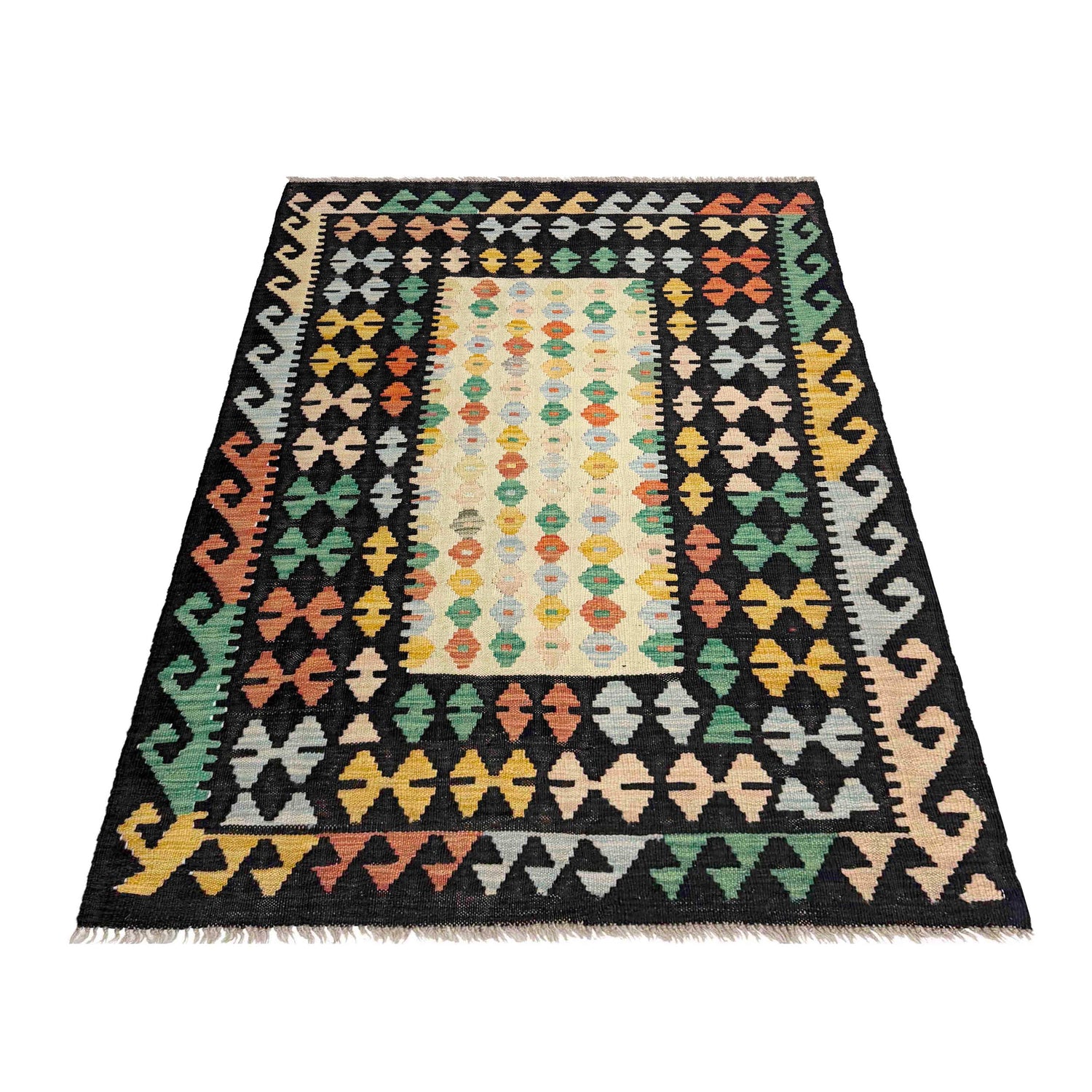 Handmade Multi Kilim Geometric 3x5 ft