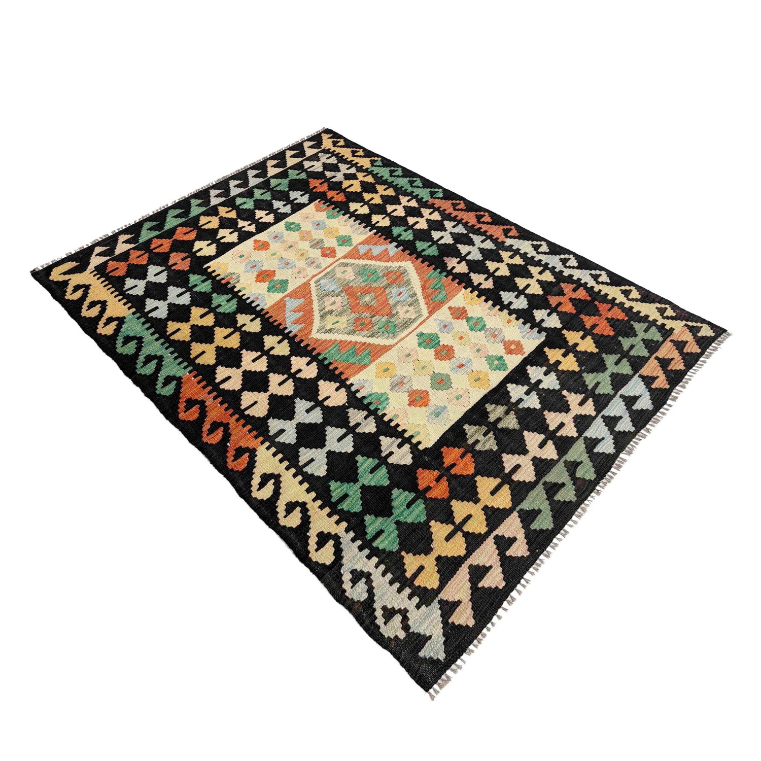 Handmade Multi Kilim Geometric 3x5 ft