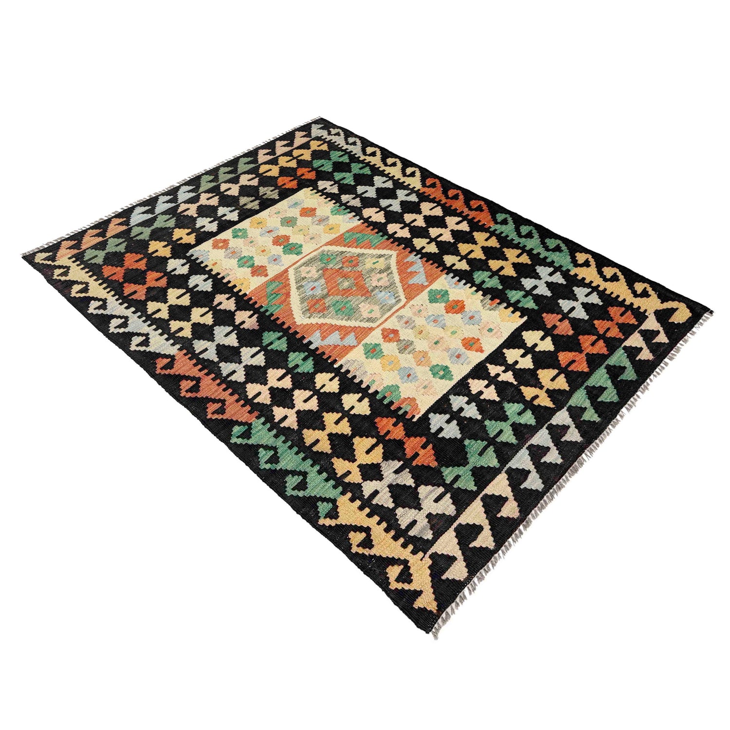 Handmade Multi Kilim Geometric 3x5 ft