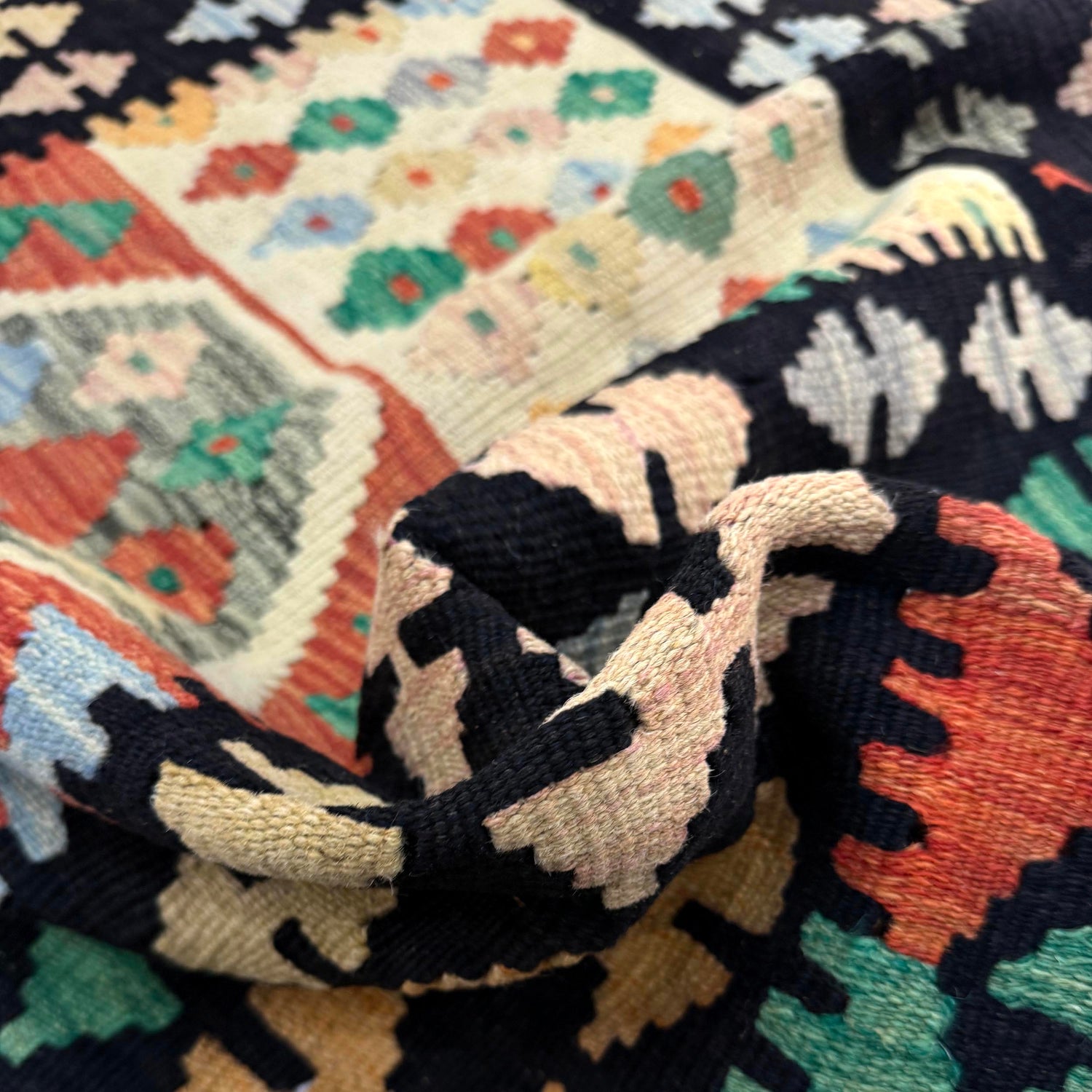 Handmade Multi Kilim Geometric 3x5 ft