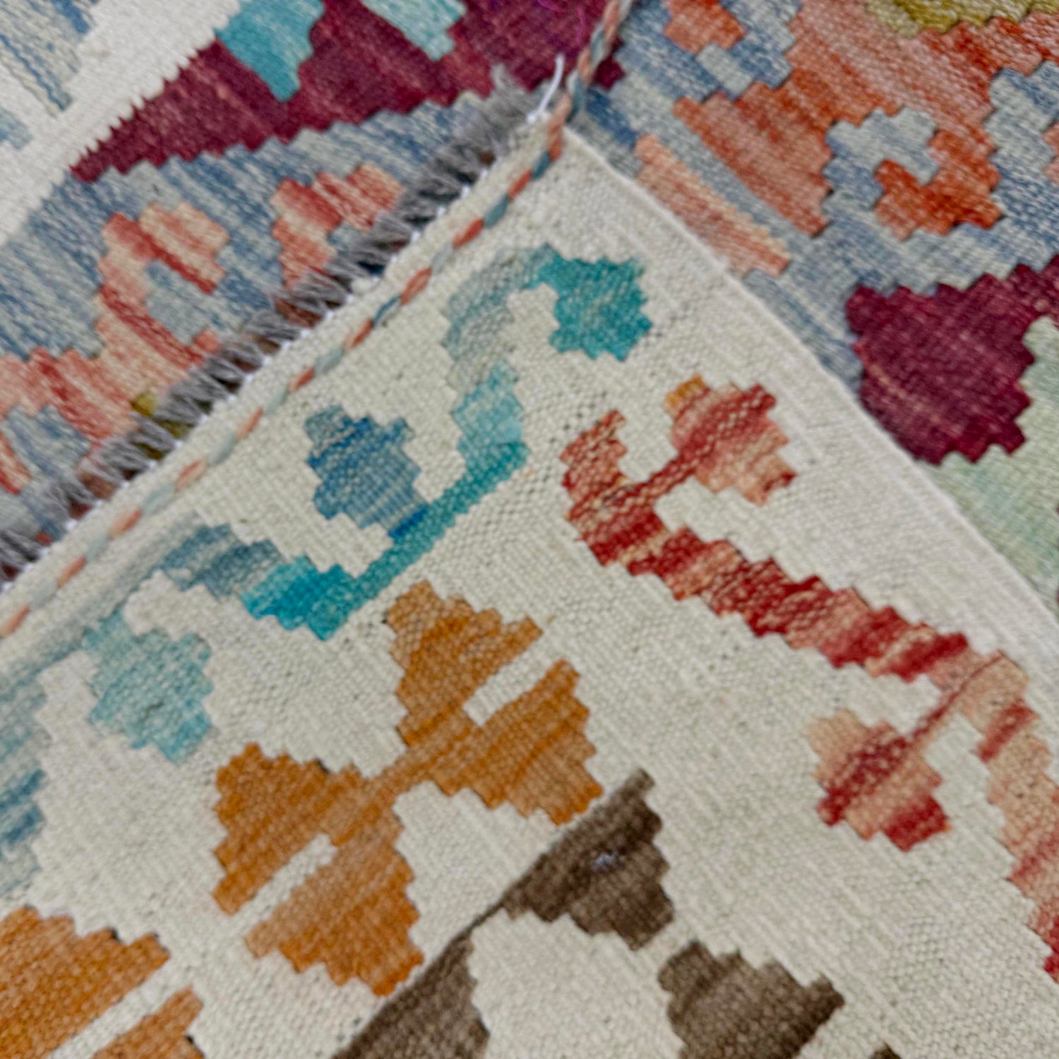 Handmade Multi Kilim Geometric 2x4 ft
