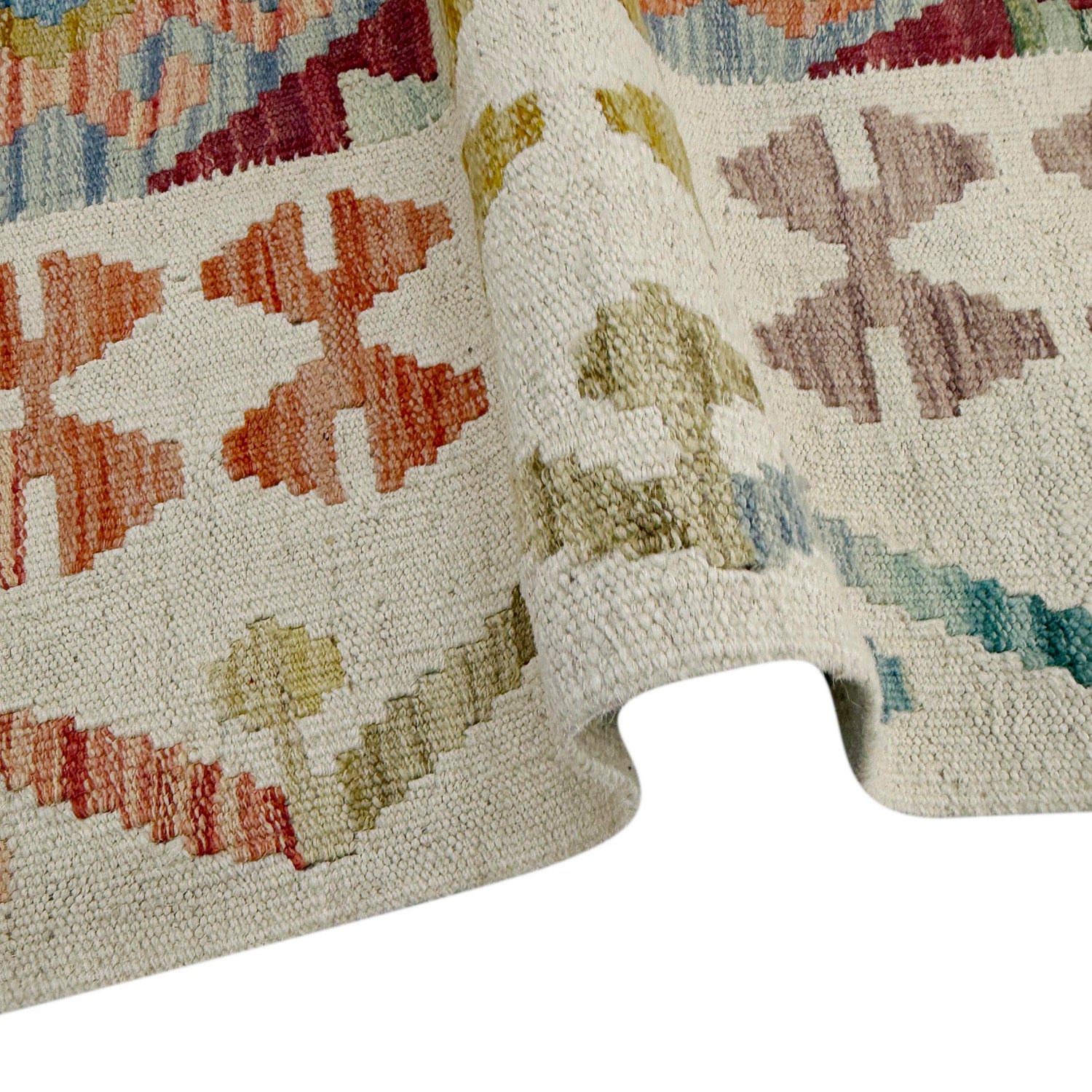 Handmade Multi Kilim Geometric 2x4 ft