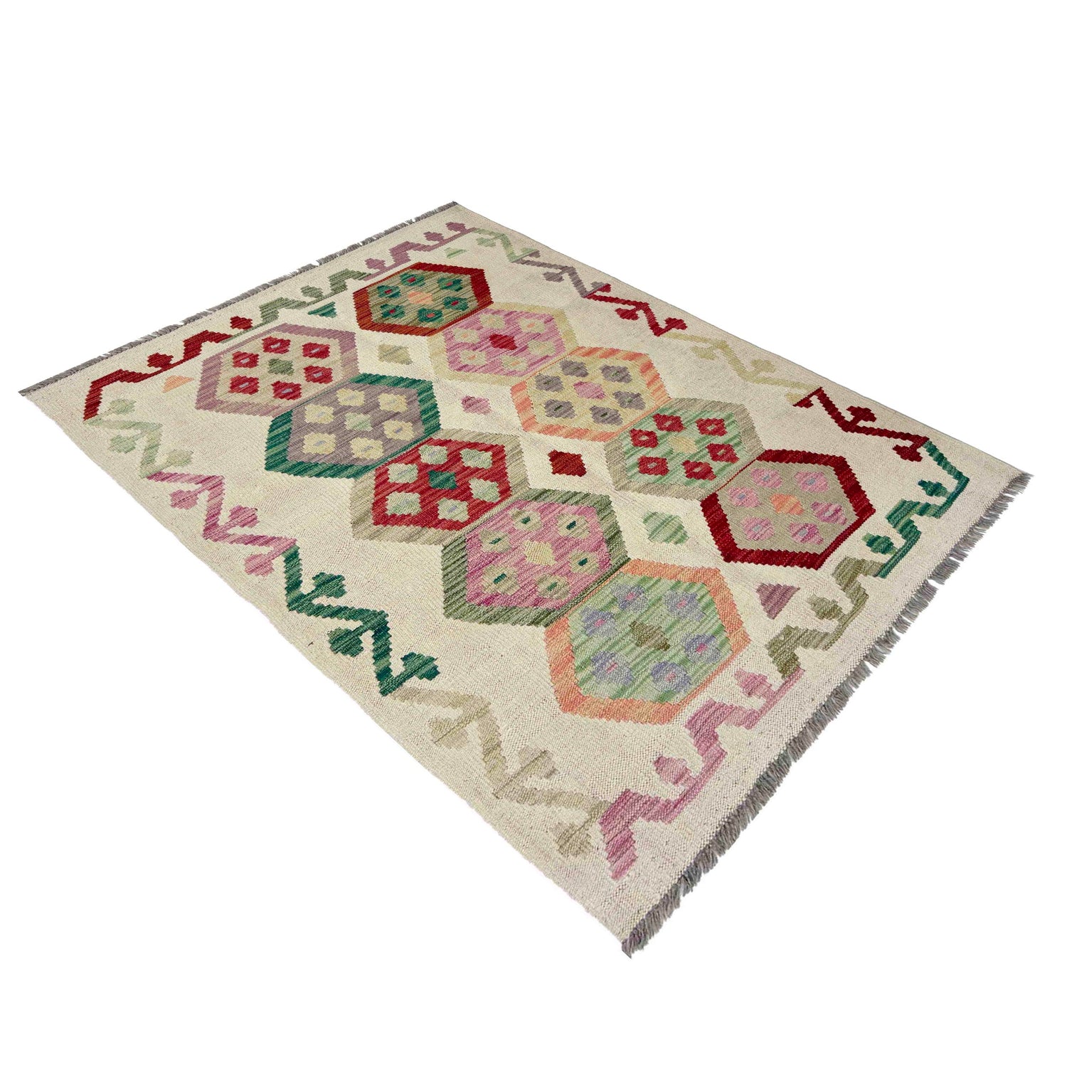 Handmade Multi Kilim Geometric 3x5 ft