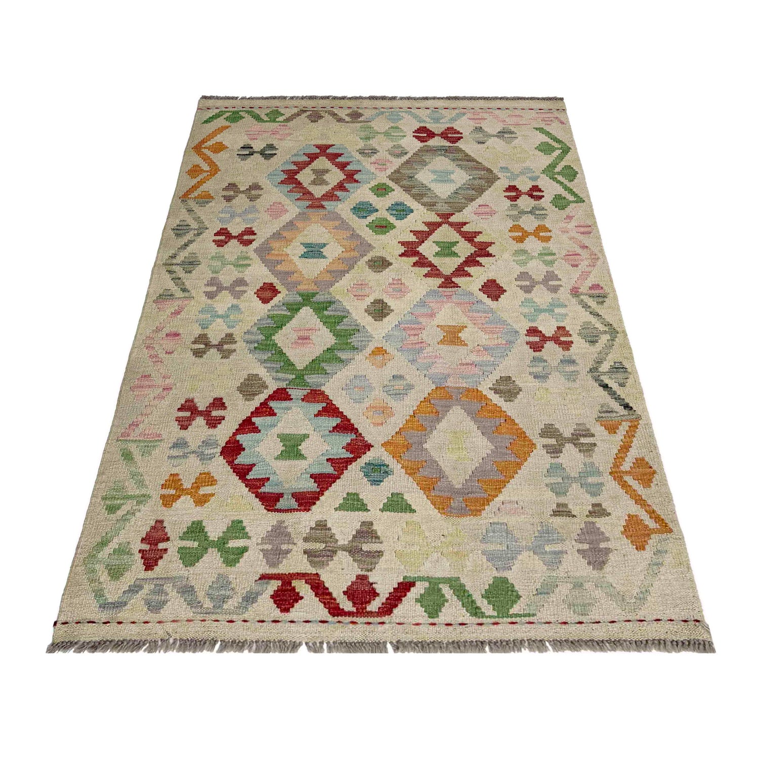 Handmade Multi Kilim Geometric 3x5 ft
