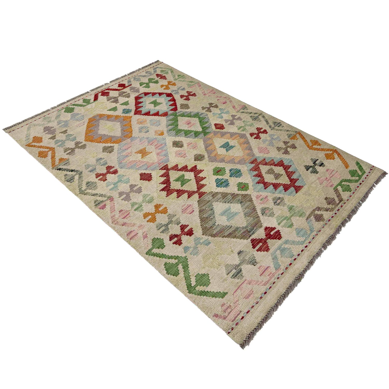 Handmade Multi Kilim Geometric 3x5 ft