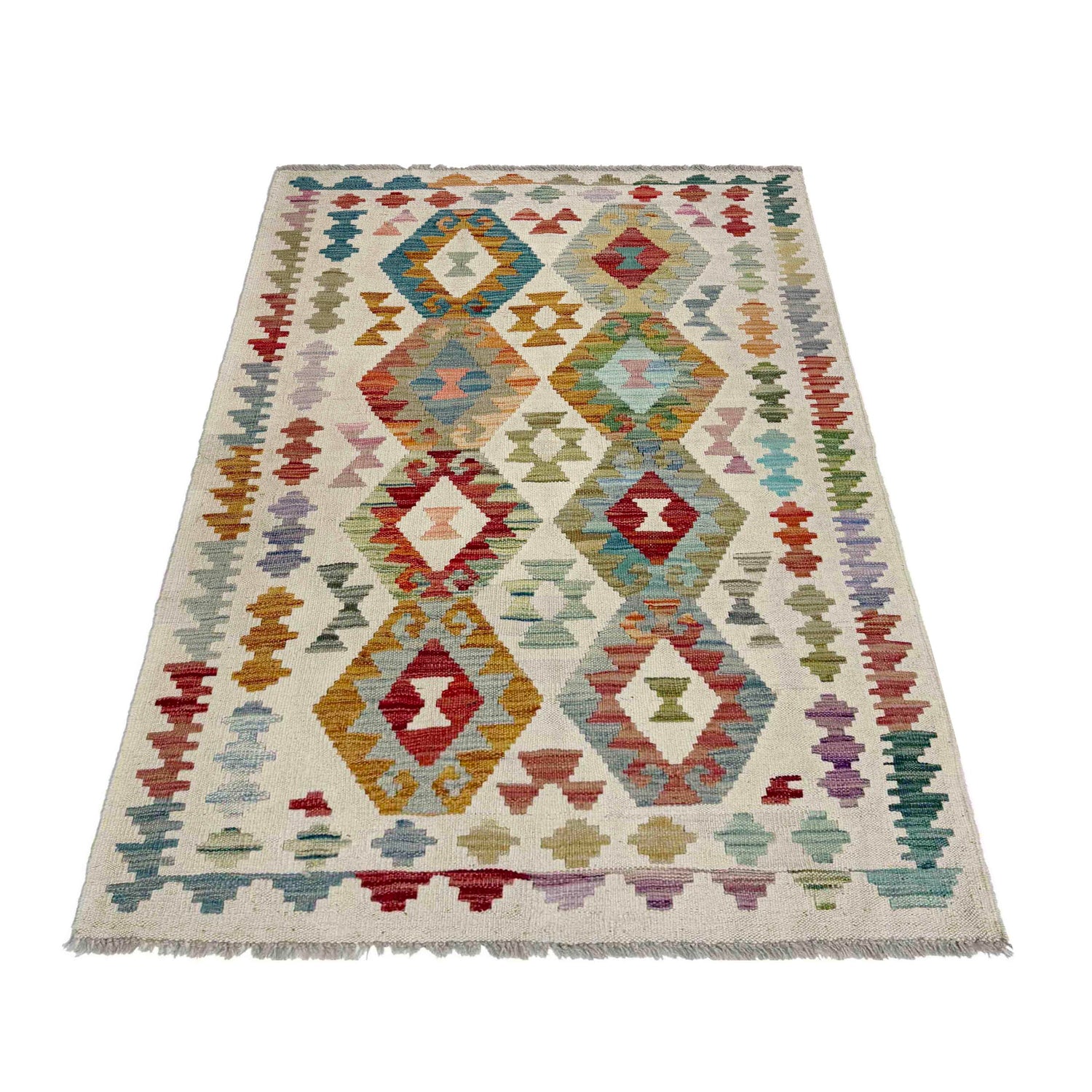 Handmade Multi Kilim Geometric 3x5 ft